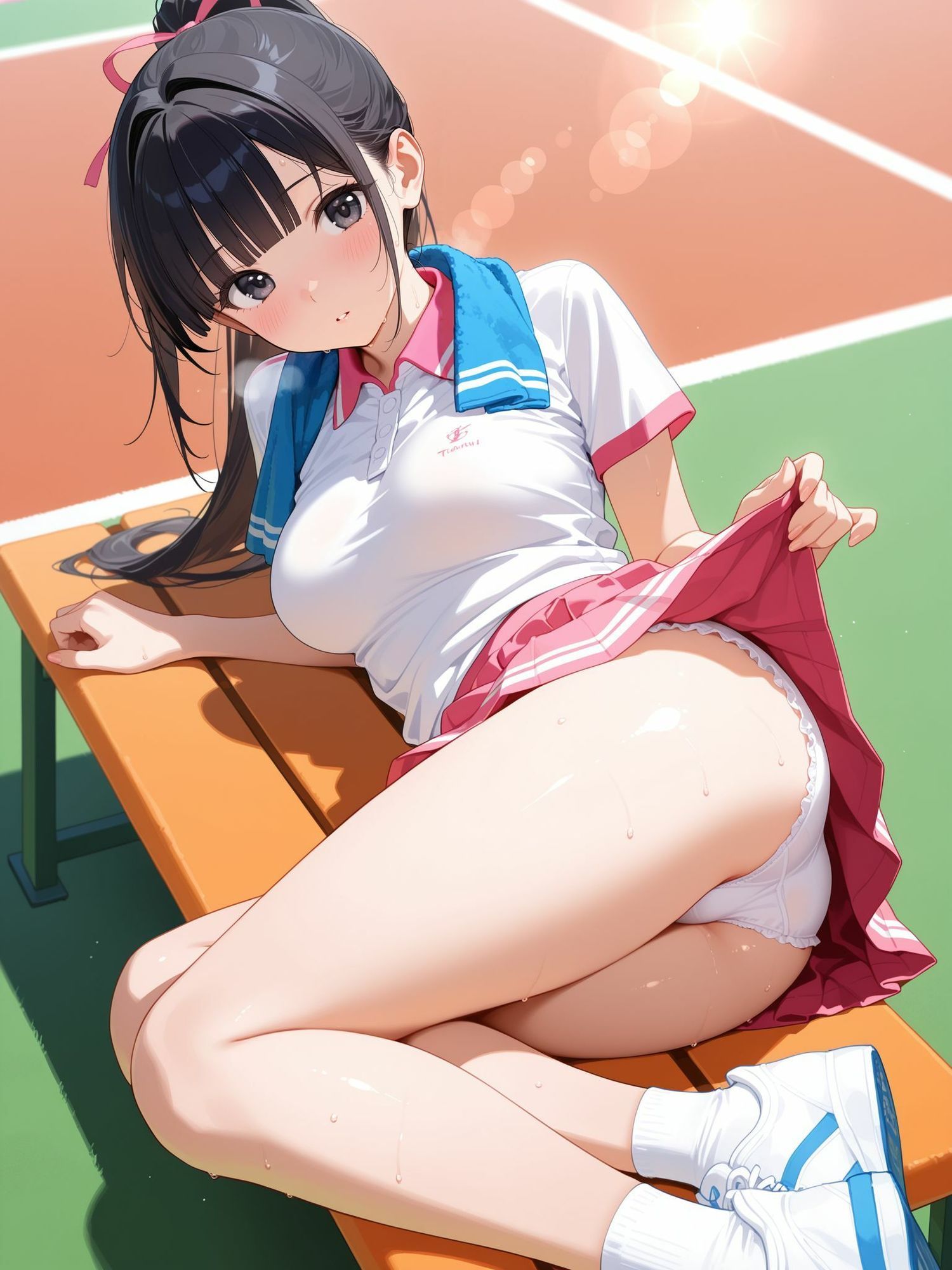 部活中なのにイケナイことをするテニス部の先輩 サンプル画像3