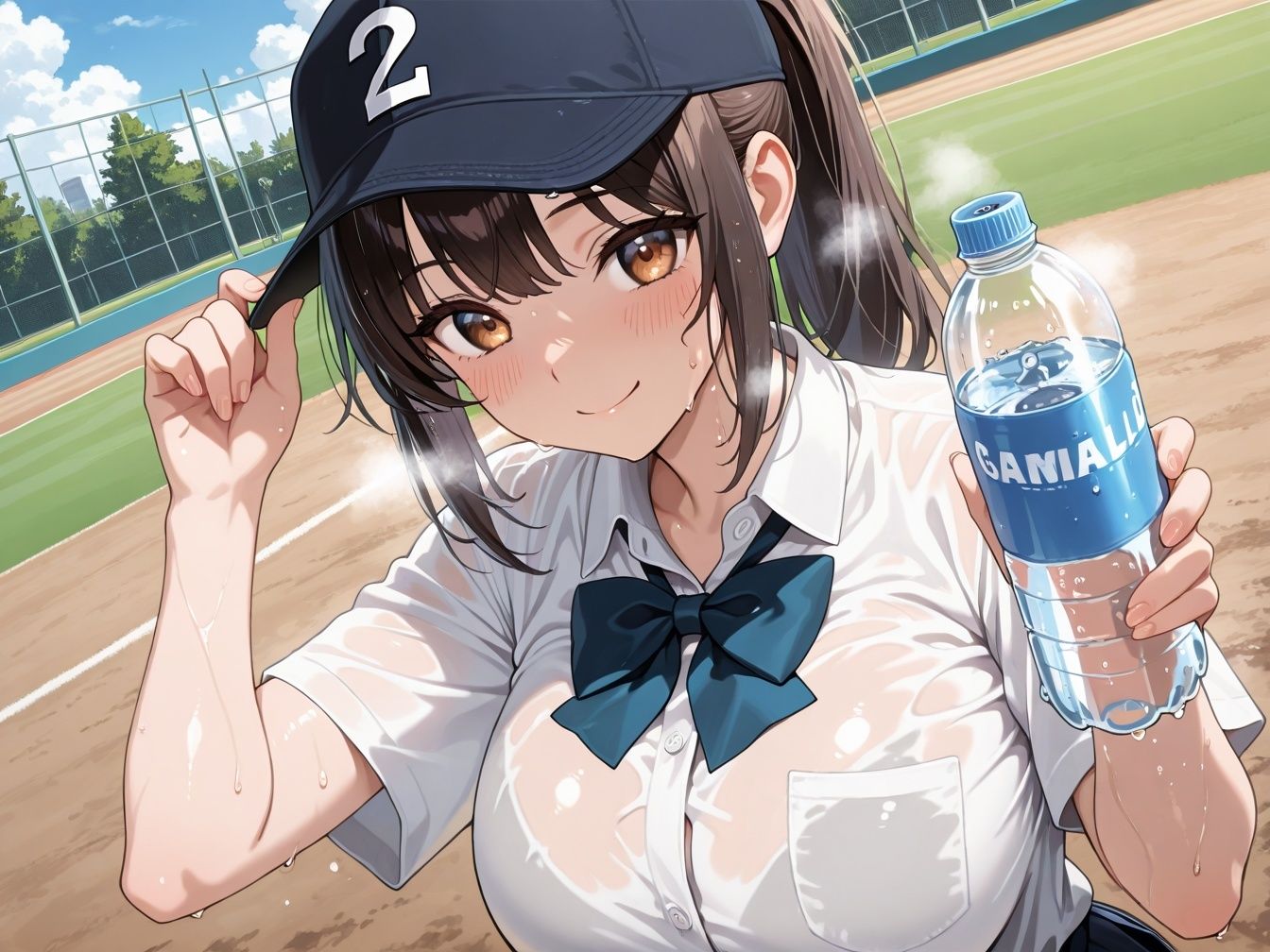 野球部マネージャーが試合に勝った御褒美に汗だく＆精液まみれ サンプル画像9