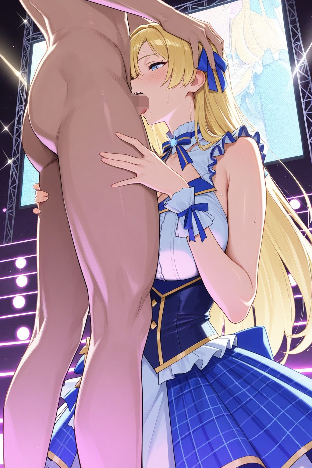 金髪アイドルは着衣で甘々 サンプル画像2
