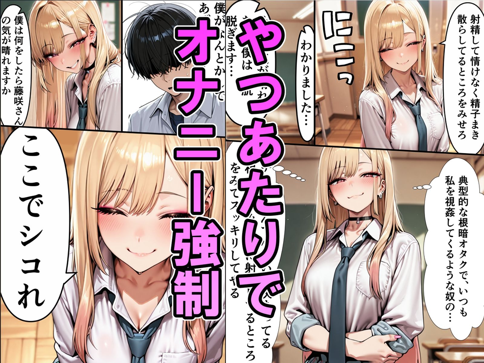 金髪ギャルの逆レ●プ堕ち！根暗オタクのバカデカチンポに子宮メロメロ〜強●オナニーからコスプレ生ハメ孕ませまで〜 サンプル画像3
