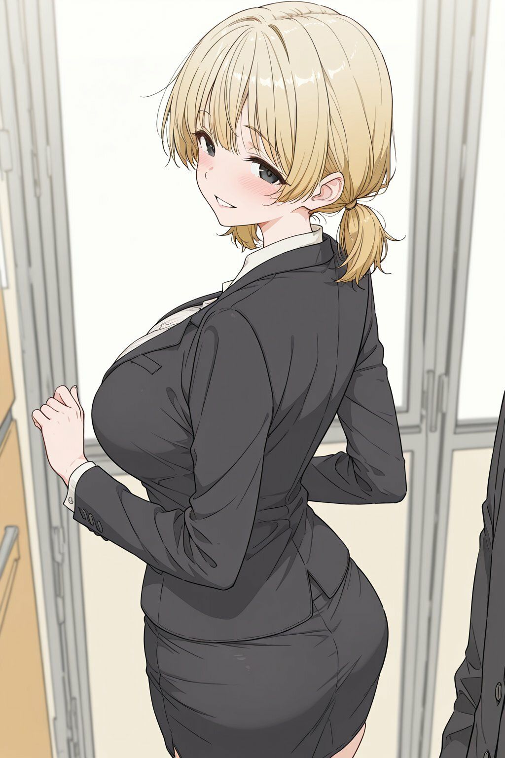 金髪ツインテール教育実習生とめちゃくちゃ中出しセックスした サンプル画像4