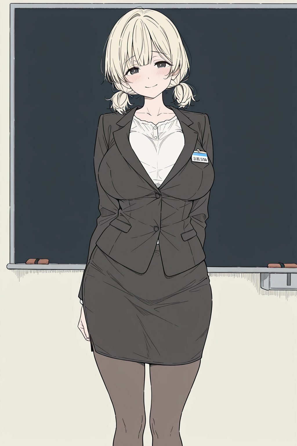金髪ツインテール教育実習生とめちゃくちゃ中出しセックスした サンプル画像5