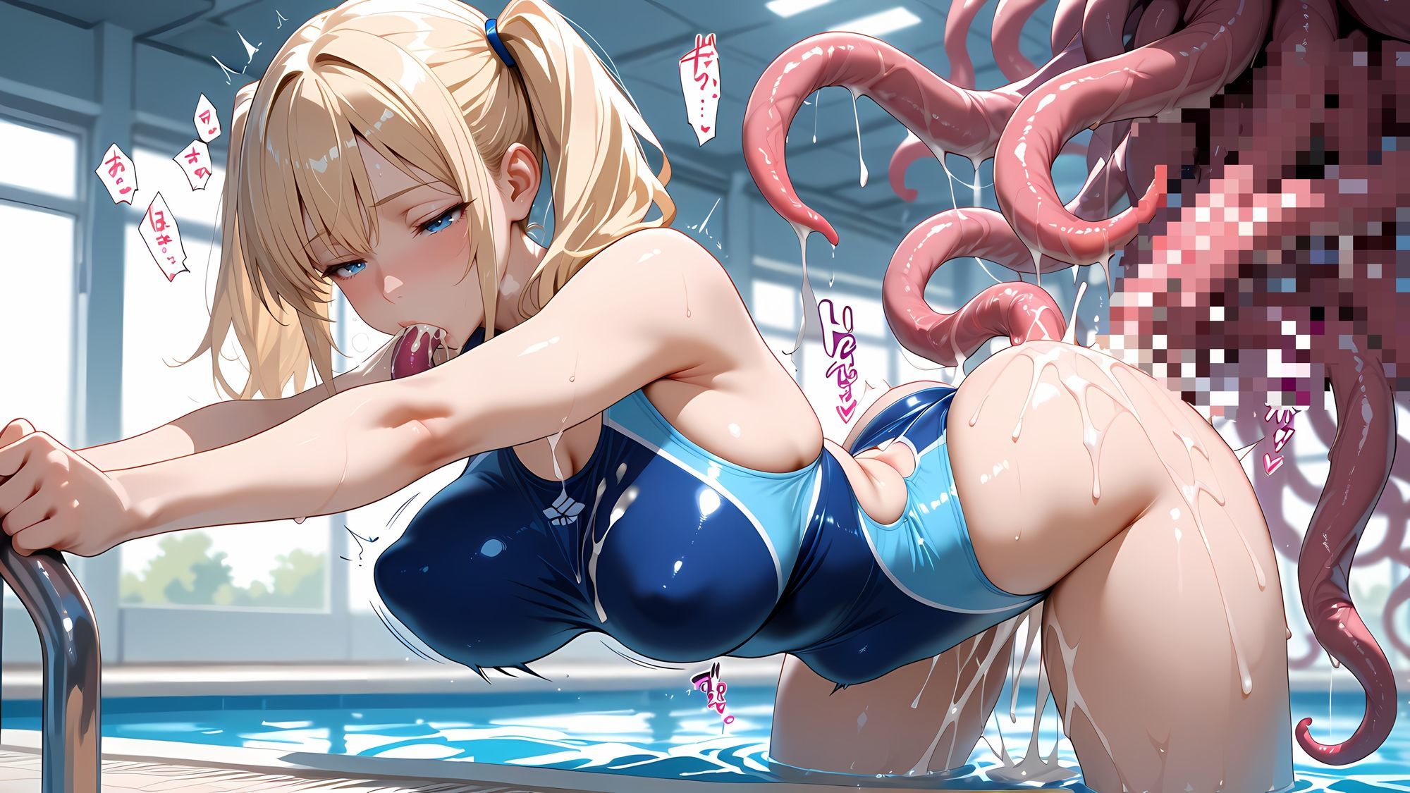 金髪ツインテール美女が触手に。。 サンプル画像4