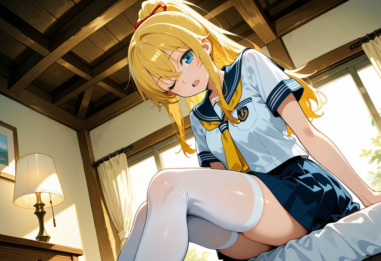 金髪ポニテの天音セナちゃんエッチなCG集 サンプル画像1