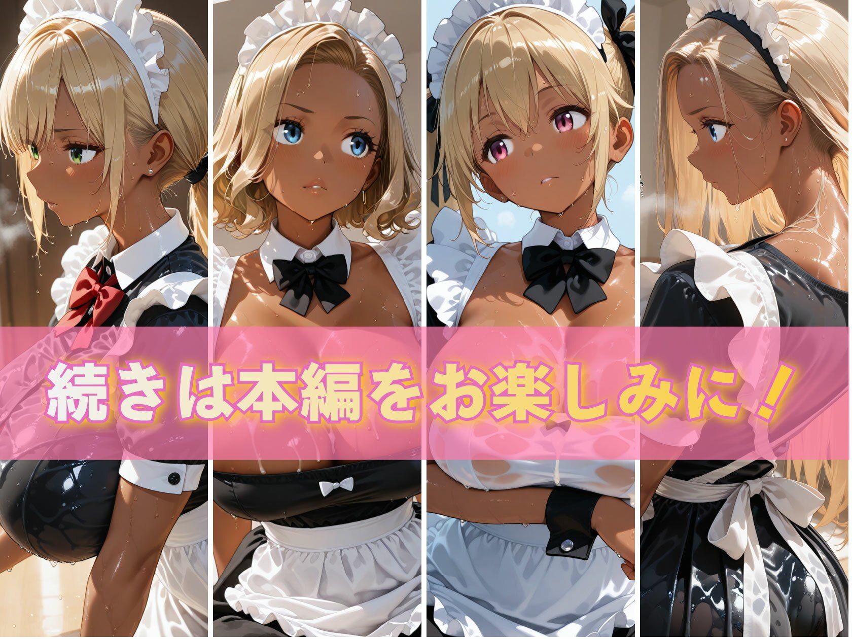 金髪黒ギャルエロメイドご奉仕パーティ サンプル画像10