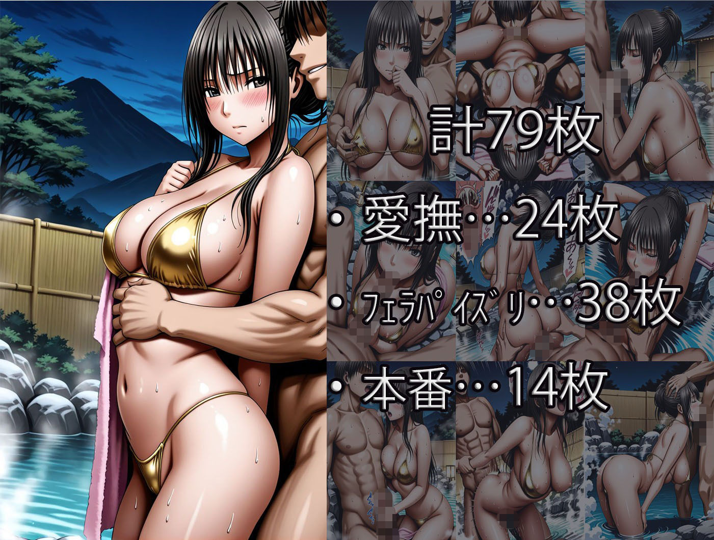 鈴〇彩花・持田〇ずさ・藤浦〇ナタ・南雲〇ゆき【金色ビキニ堕ち】 サンプル画像2