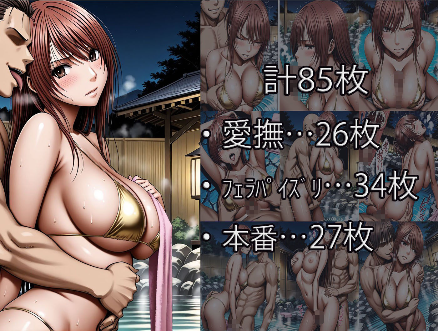 鈴〇彩花・持田〇ずさ・藤浦〇ナタ・南雲〇ゆき【金色ビキニ堕ち】 サンプル画像4