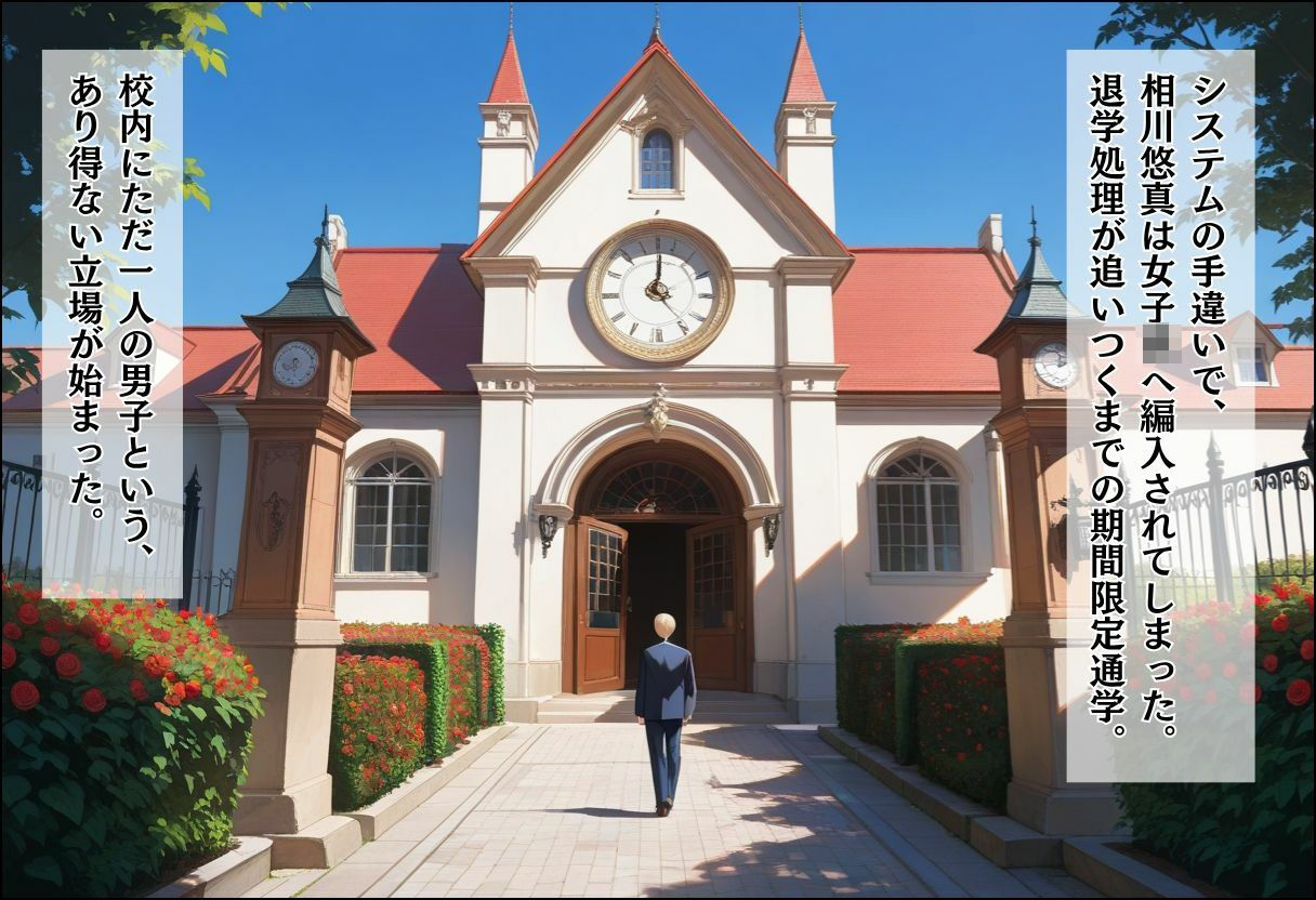 間違って女子校に入学したらムチムチ女子校生に毎日中出しを要求される学園生活〜人懐っこいショート×強気ツンデレのW逆ハーレム編〜 サンプル画像1