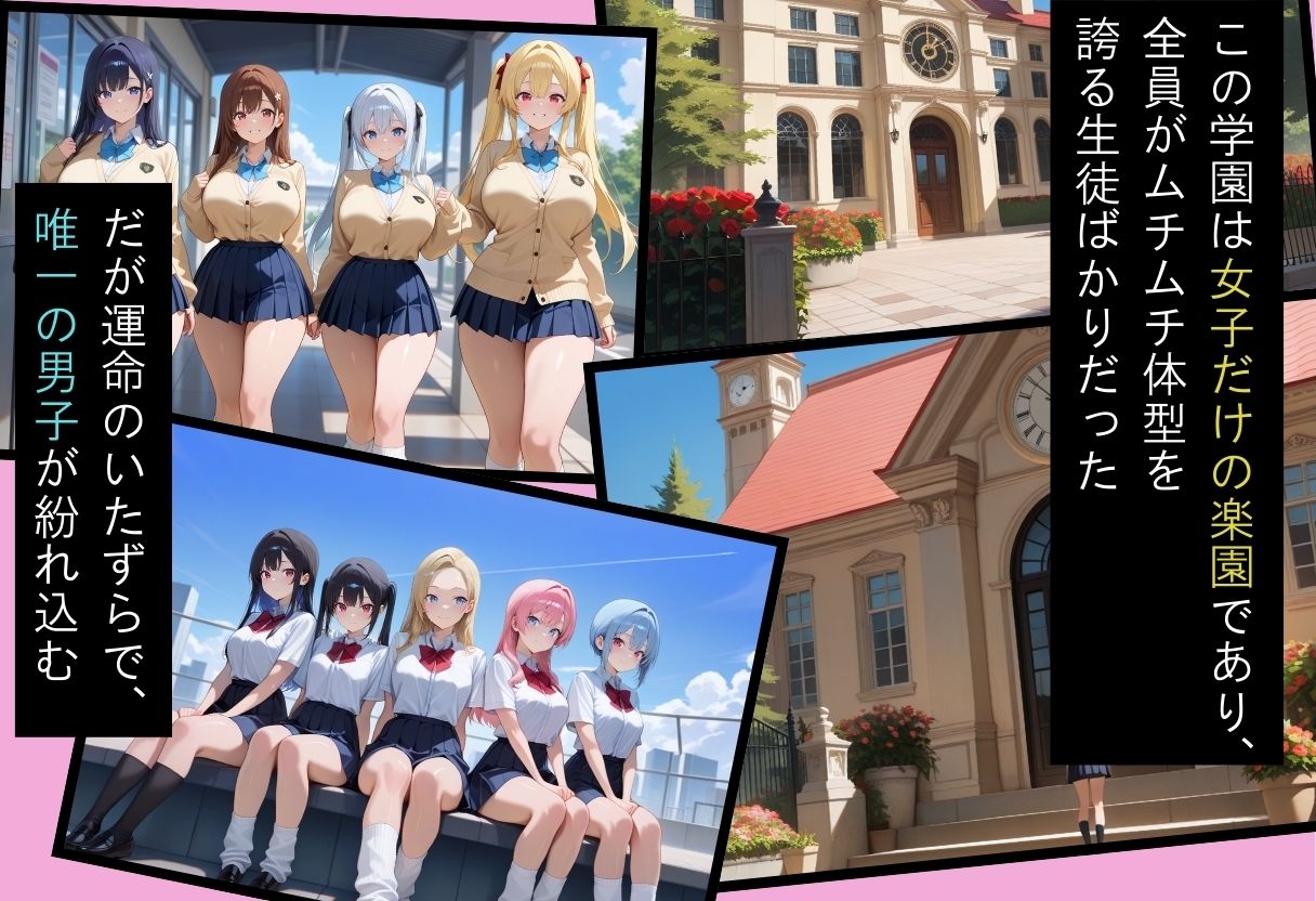 間違って女子校に入学したらムチムチ女子校生に毎日中出しを要求される学園生活〜総集編02〜 サンプル画像1