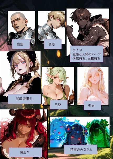 闇魔術師と魔王は巨根を味わいたい サンプル画像1