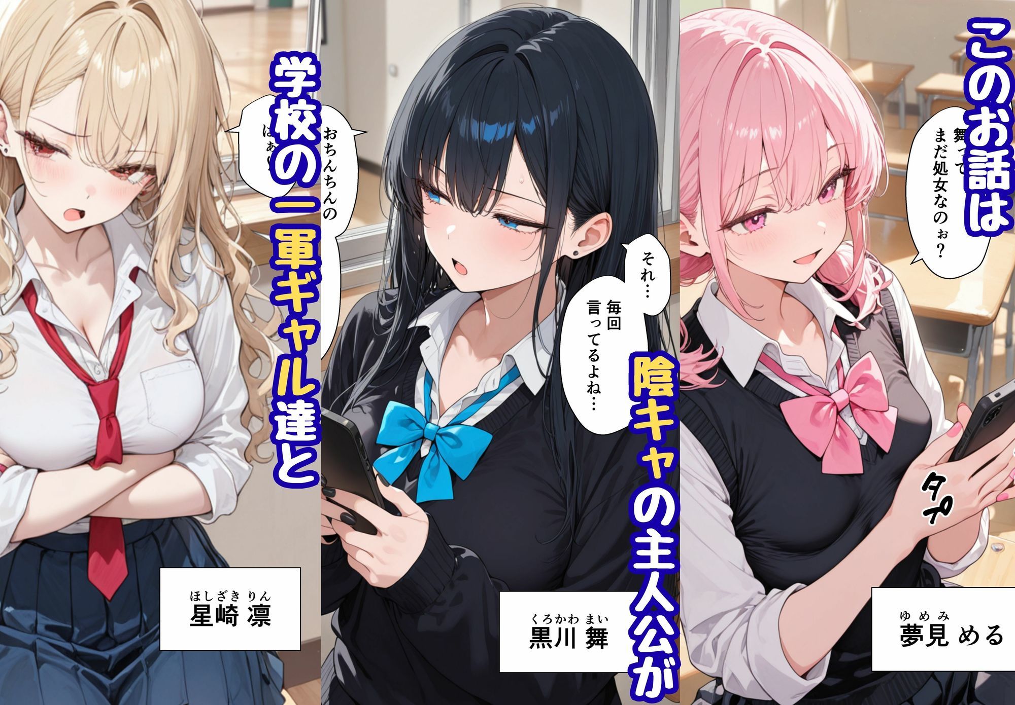 陰キャの僕がデカチンで学園の一軍ギャルとハーレムになった話 サンプル画像1