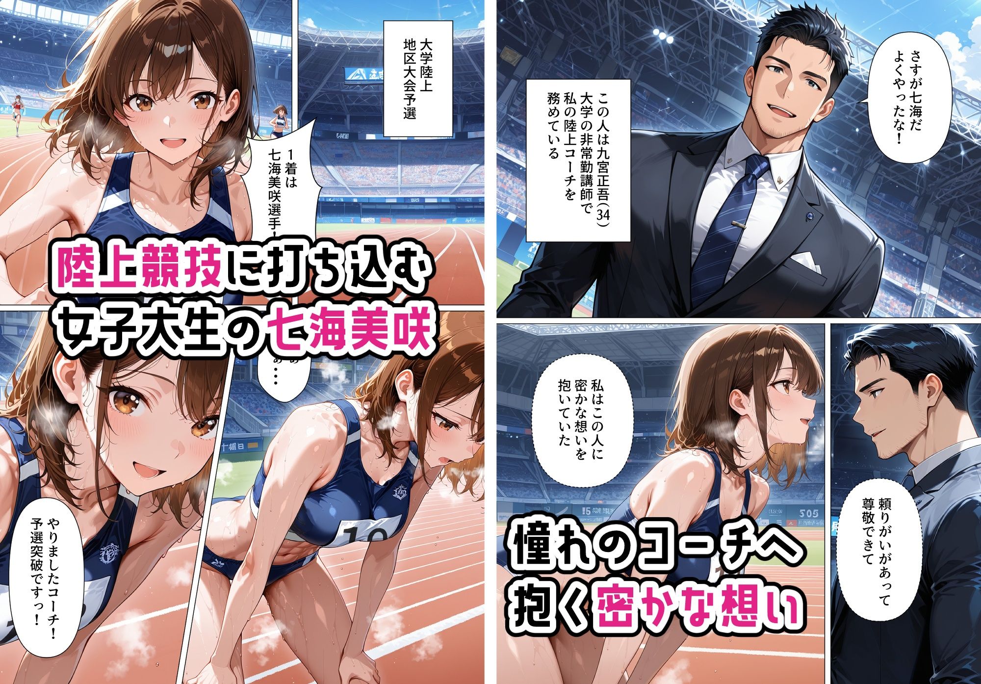 陸上女子・七海美咲のハードなトレーニング サンプル画像1
