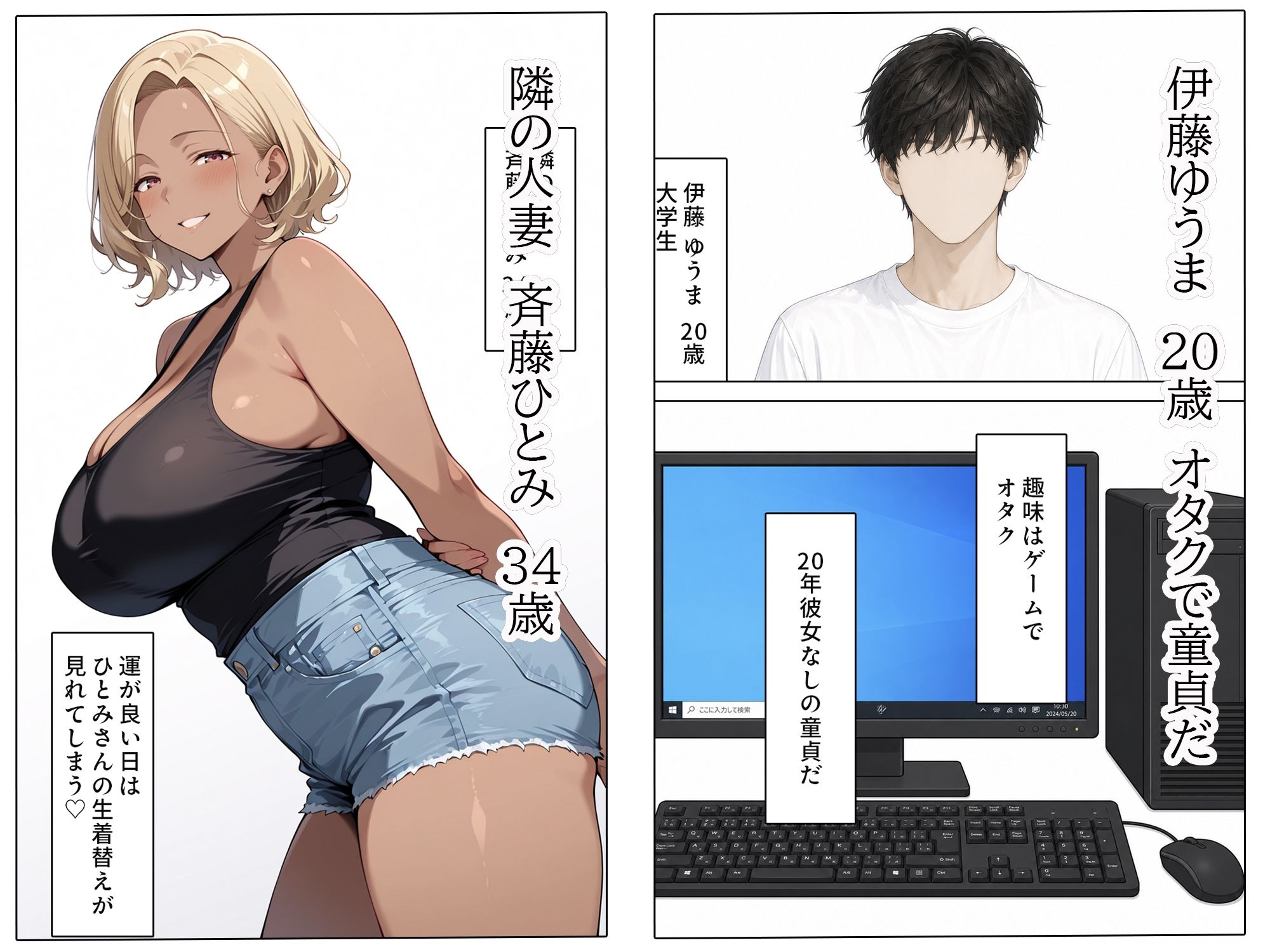 隣のギャル人妻と甘サド生H サンプル画像1