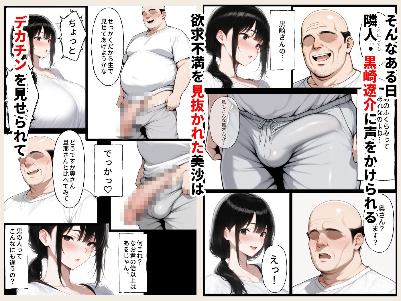 隣の人妻をデカチンで寝取る サンプル画像2