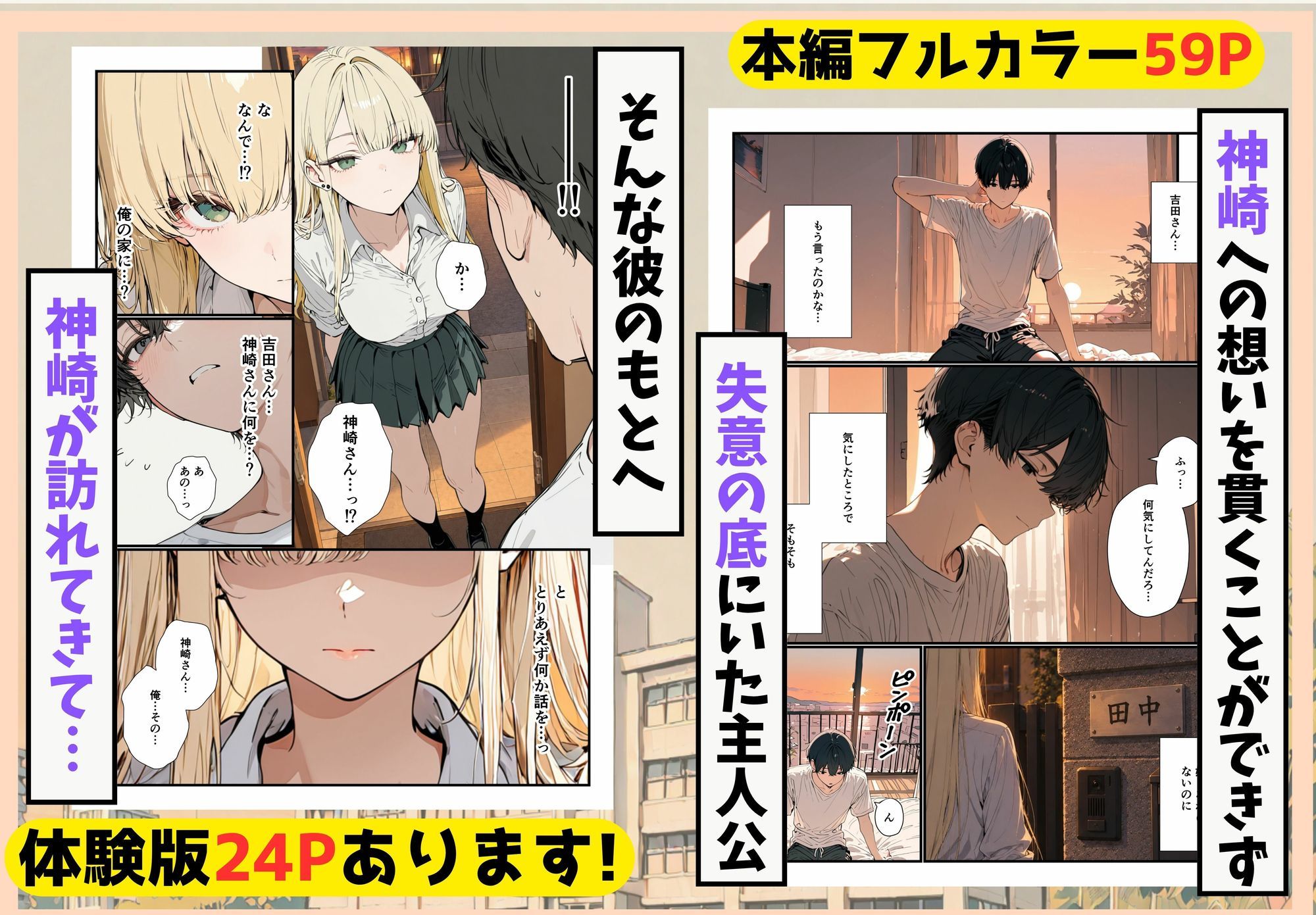 隣の席のギャルのことが好きなのに、巨乳の同級生が誘惑してくる サンプル画像7