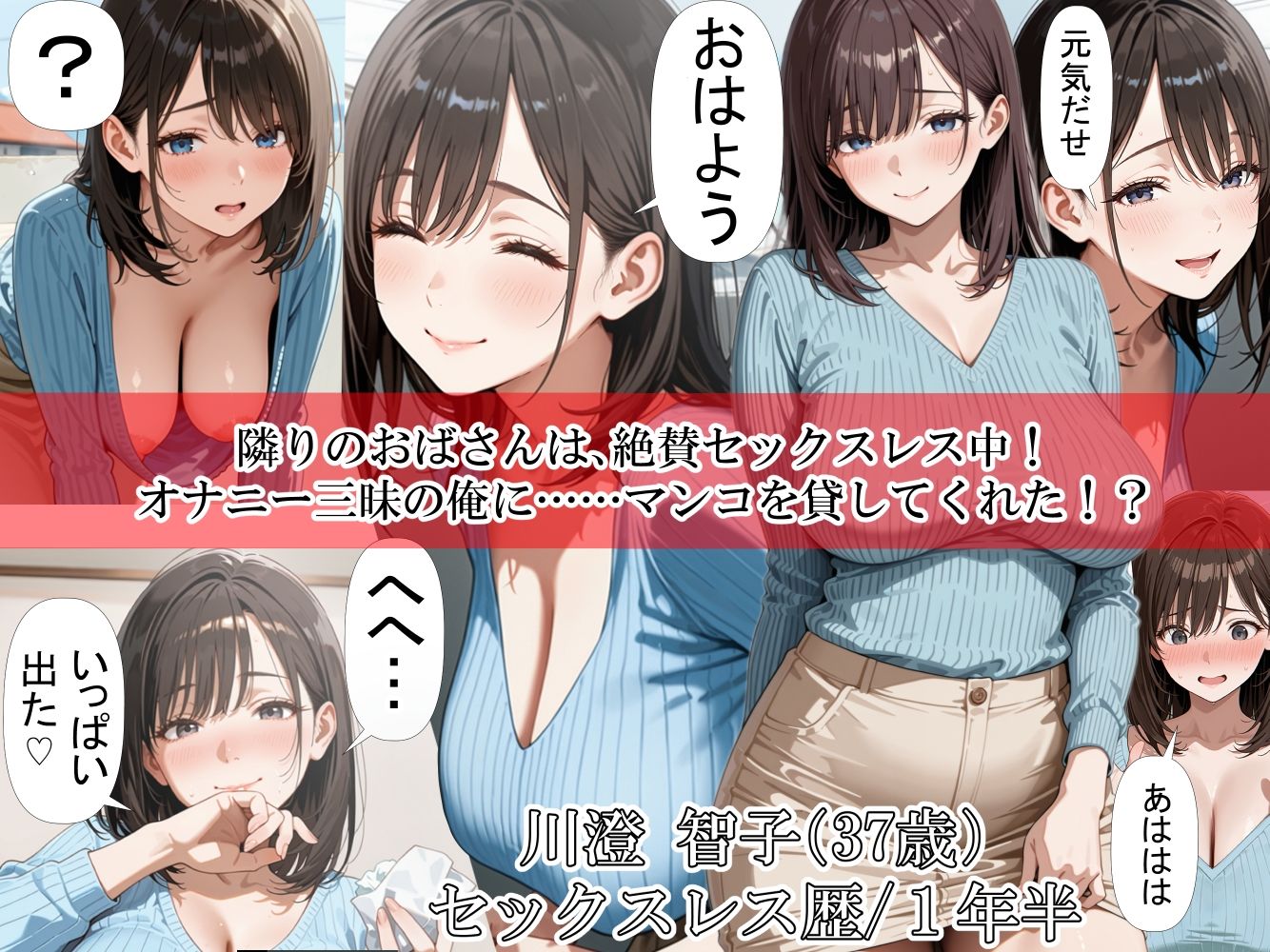 隣りのおばさん、マンコ貸してくれる。 おば肉にピュッピュしてたら俺のマンコになるって全力で媚びてきた サンプル画像1