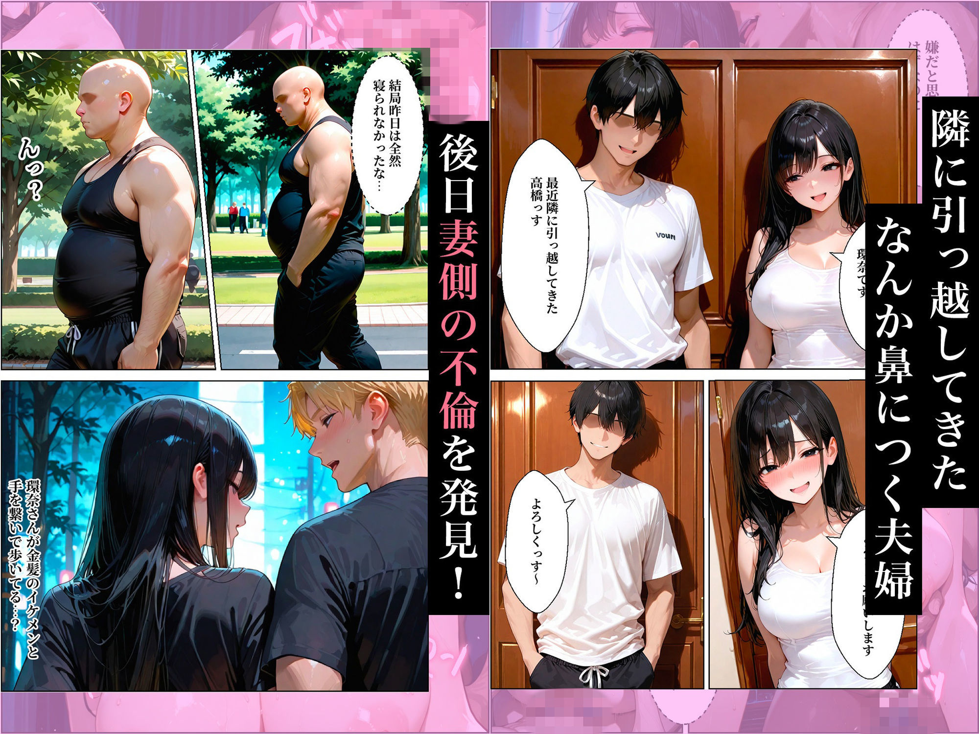 隣人の人妻の弱みを握ってデカチンで犯しまくった話 サンプル画像1