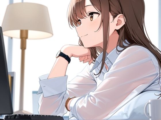 雨のせいでシャツが透けたOL姉さんが残業中に後輩を誘惑して名器洪水マンコで精液を搾り取る！！ サンプル画像1