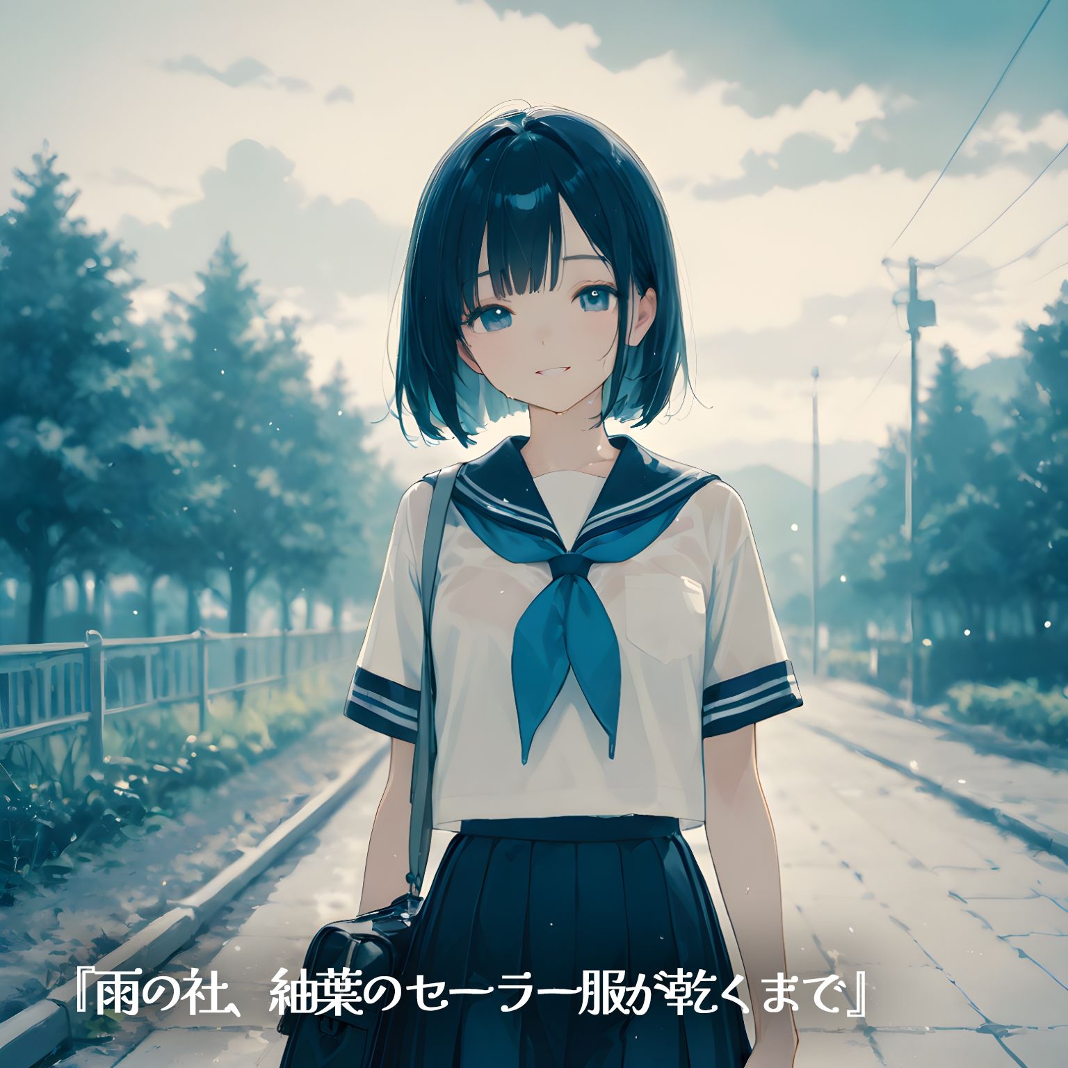 雨の社、紬葉のセーラー服が乾くまで サンプル画像1