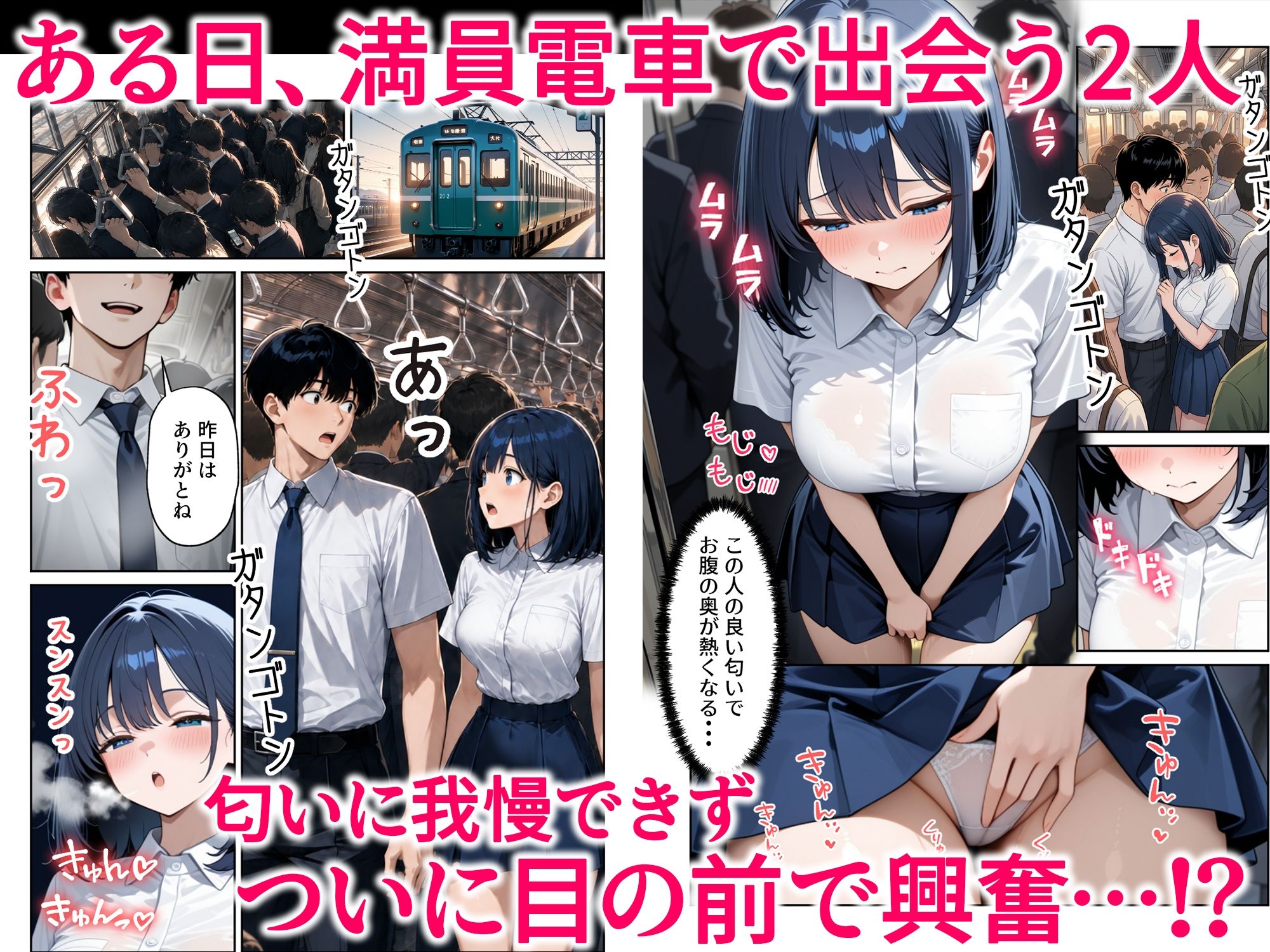 電車でオナニーする匂いフェチJ◯にたっぷり中出し サンプル画像4