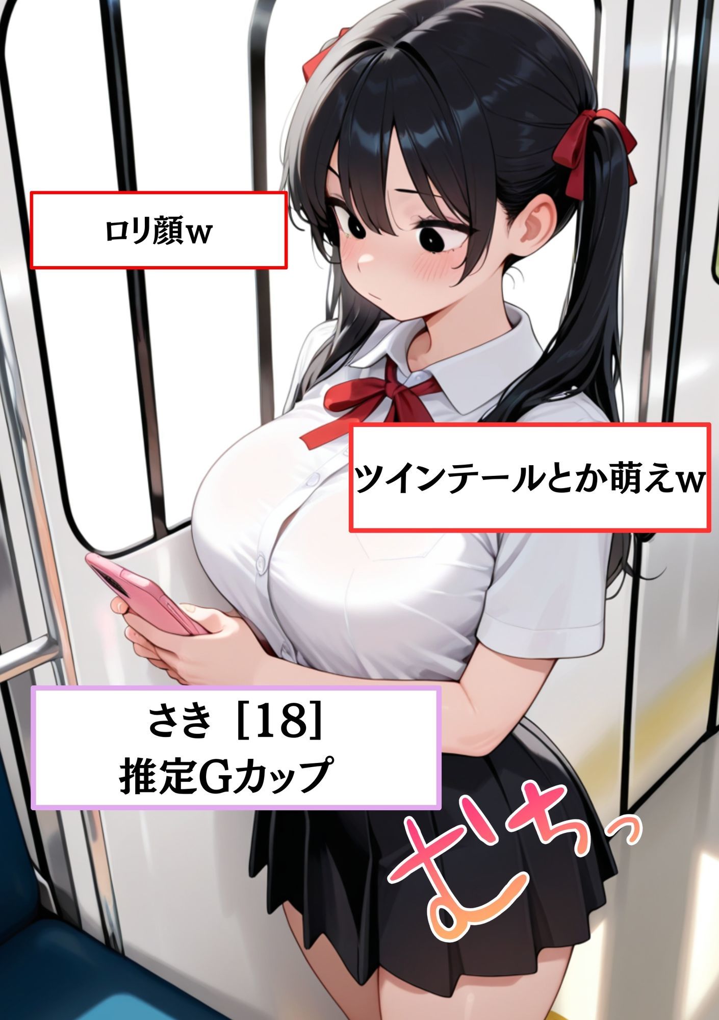 電車でロリ顔女子校生を痴●してハ〆た話。 サンプル画像2