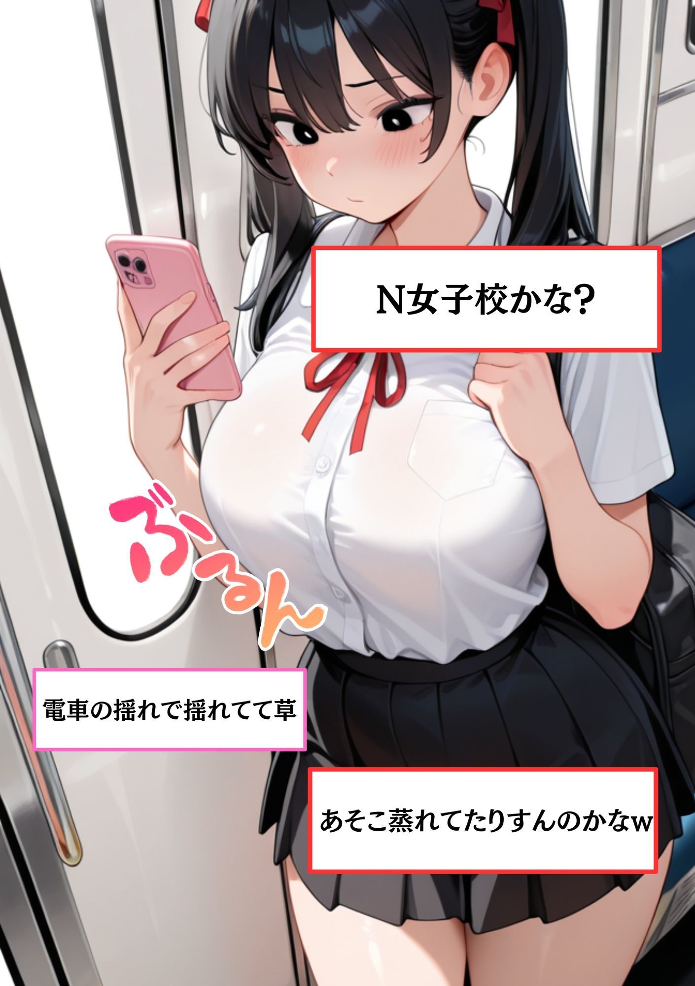 電車でロリ顔女子校生を痴●してハ〆た話。 サンプル画像4