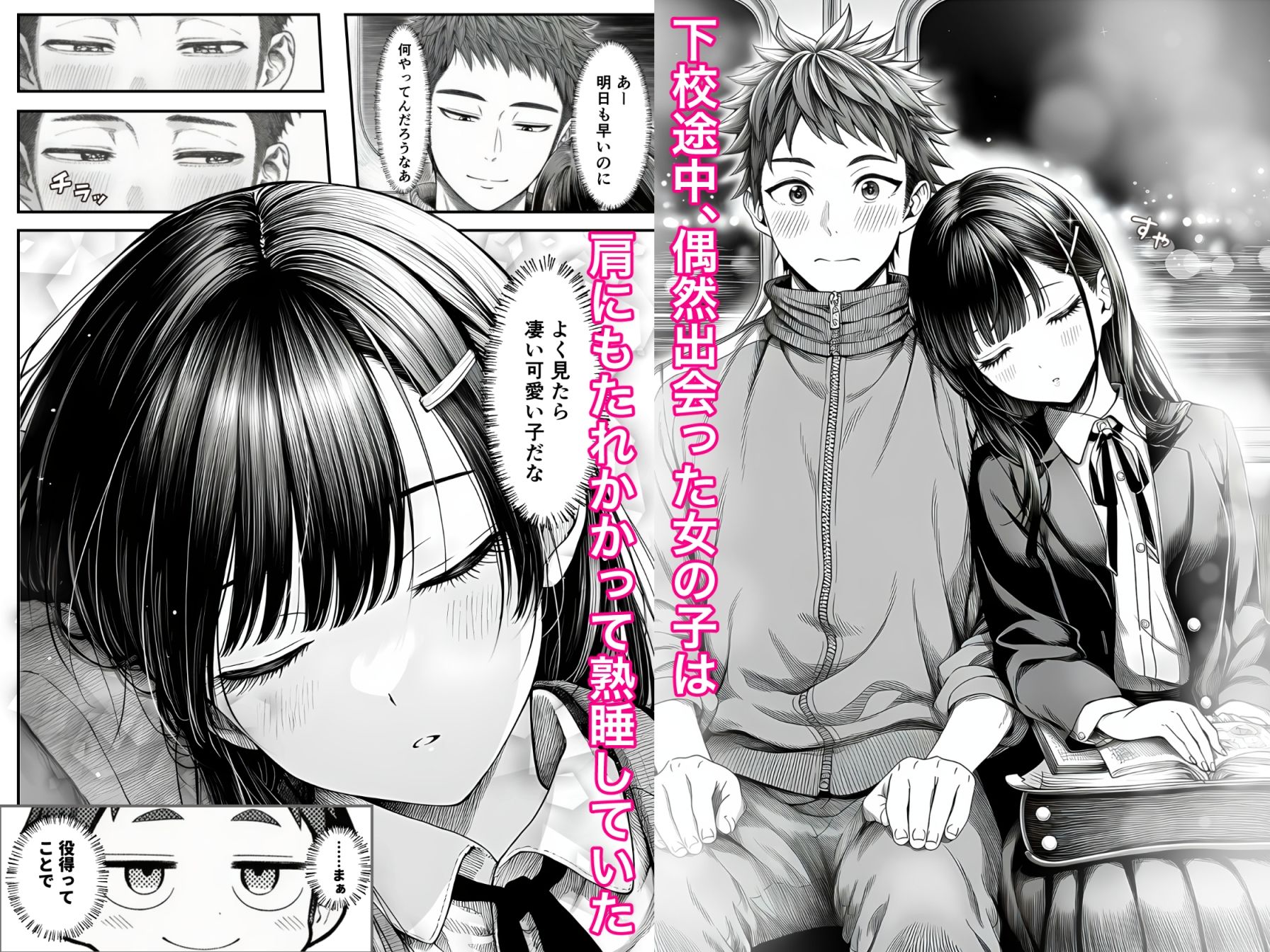 電車で何度も肩にもたれかかってくる女の子と、子作りセックスしてしまった サンプル画像1