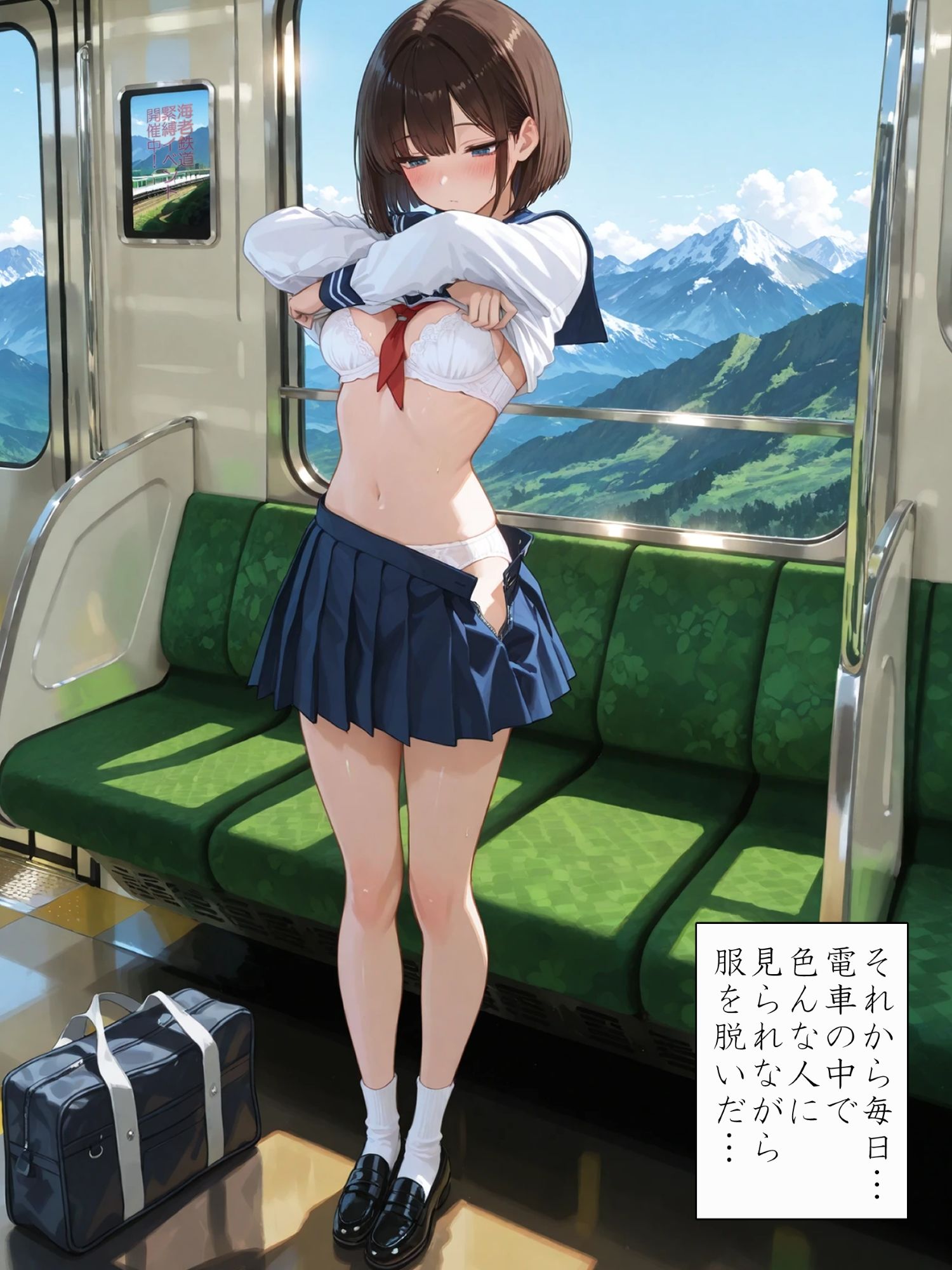 電車緊縛のバイト始めました サンプル画像2