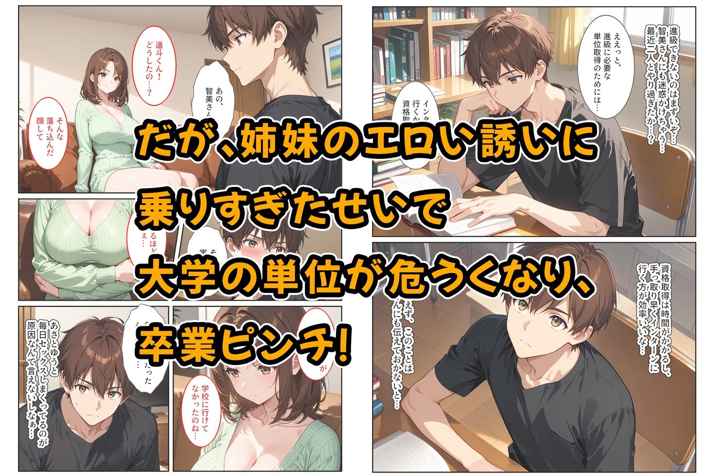 養子になったら爆乳義母と双子義妹に誘惑されて中出しセックスしています！〜母娘ハーレム編〜 サンプル画像2