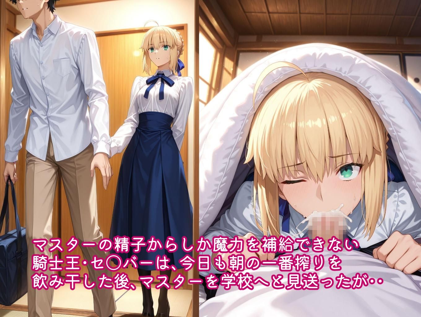 騎士王、マスターを体育倉庫に連れ込み、汗だくセックスで搾精する サンプル画像1