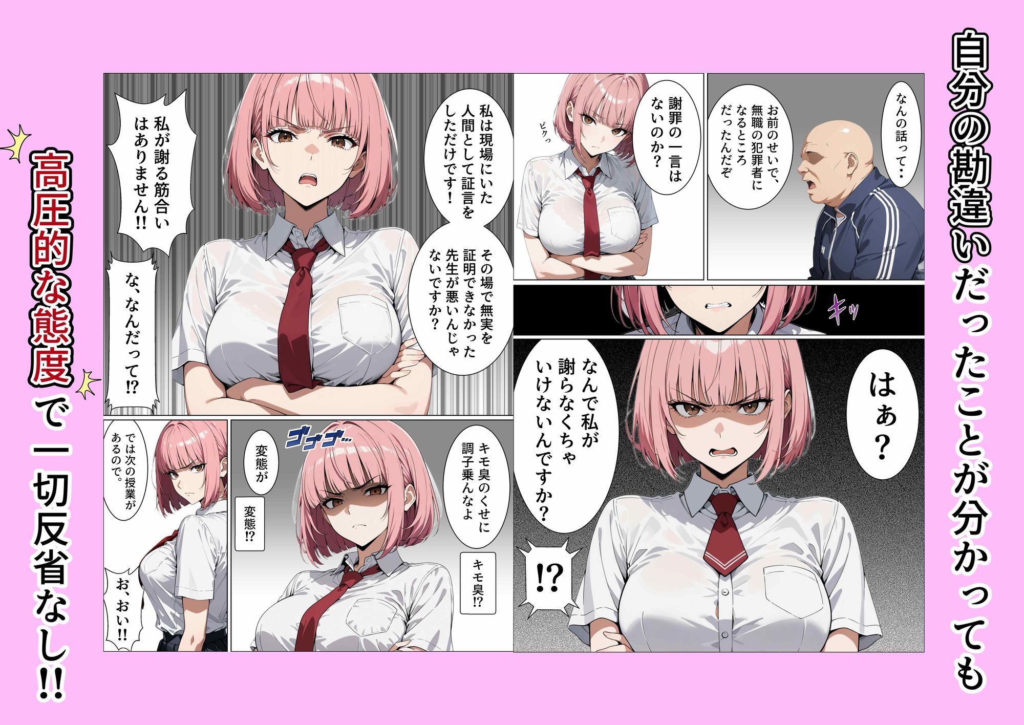 高圧的な一軍女子を乳首責めと強●フェラで分からせてアヘ顔ダブピ謝罪で快楽堕ちさせた話 サンプル画像3