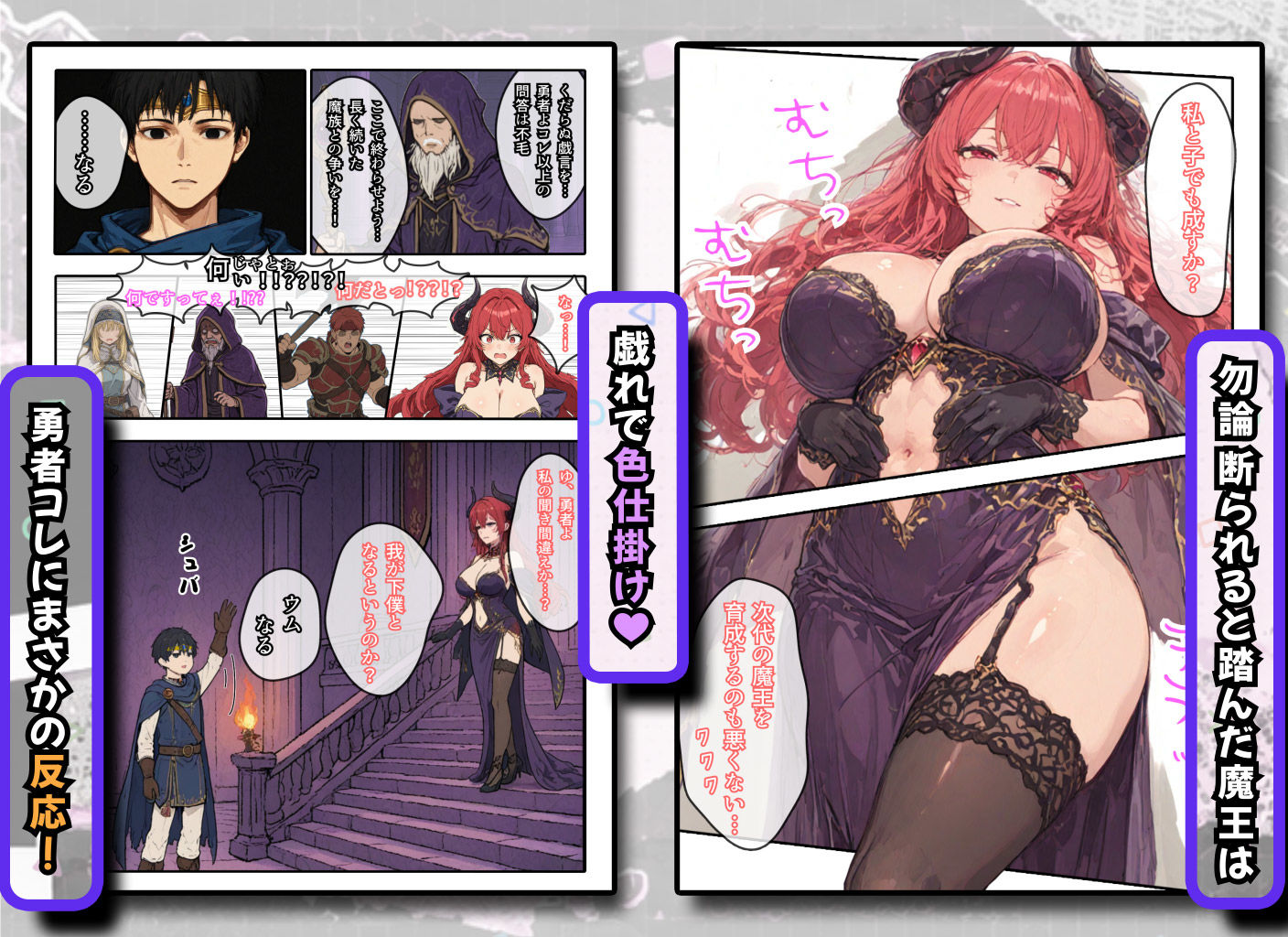 高慢魔王、貧弱・母乳・感度過敏体質にされる！汗と母乳とアクメ汁でグチョ濡れの連続中出し絶頂鬼アクメ！！ サンプル画像3