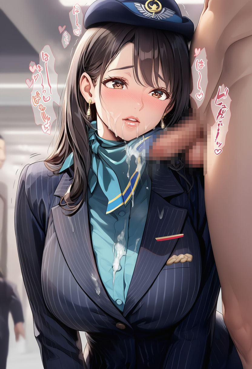 高級美女CA 独占イラマ・制服射精 サンプル画像3