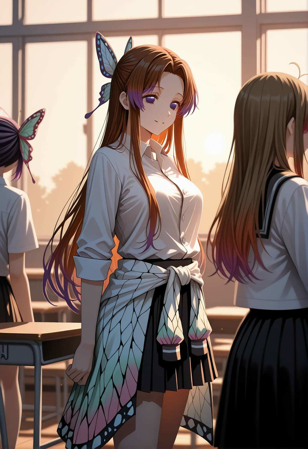 鬼〇の刃 胡蝶カ〇エ 催●学園生活 〜学校で堕ちる蝶の柱: 教室・プール・トイレでの完全服従エロ調教〜 サンプル画像1