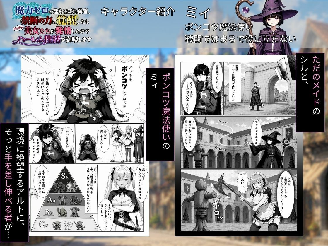 魔力ゼロの落ちこぼれ勇者、禁断の力に覚醒したらパーティの美女たちが発情したのでハーレム性活を満喫します サンプル画像3