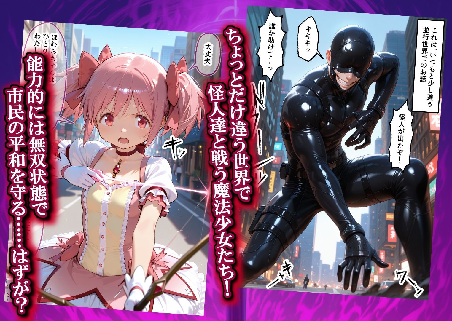 魔法少女 闇落ち 敗北ルートもう戻れない 繰り返される凌●と快楽で嫌なはずなのに…まど〇ギ編 サンプル画像1