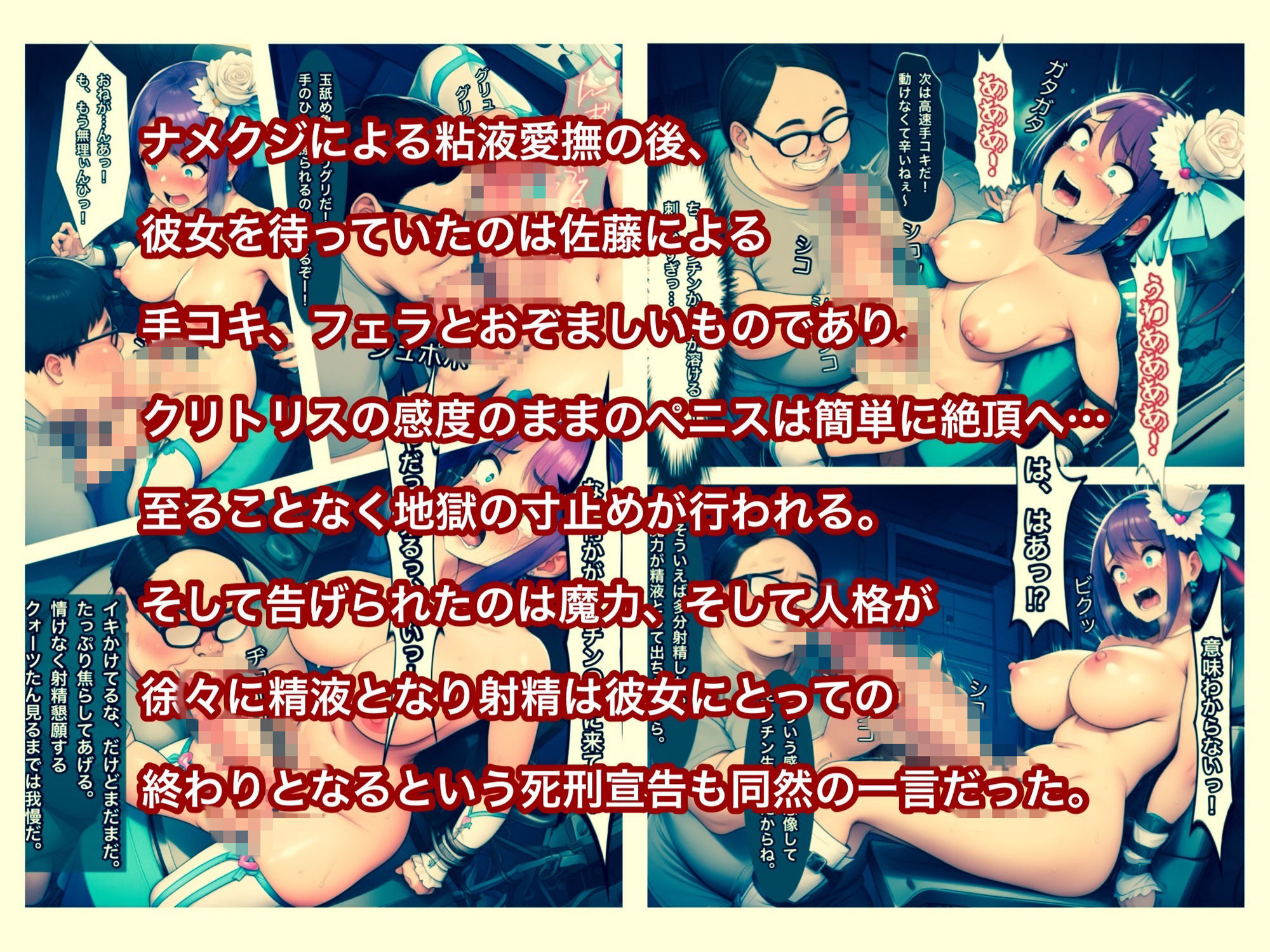 魔法少女ピュアクォーツvsナメクジ怪魔とキモ男  ふたなり化人格排泄で大ピンチ サンプル画像6