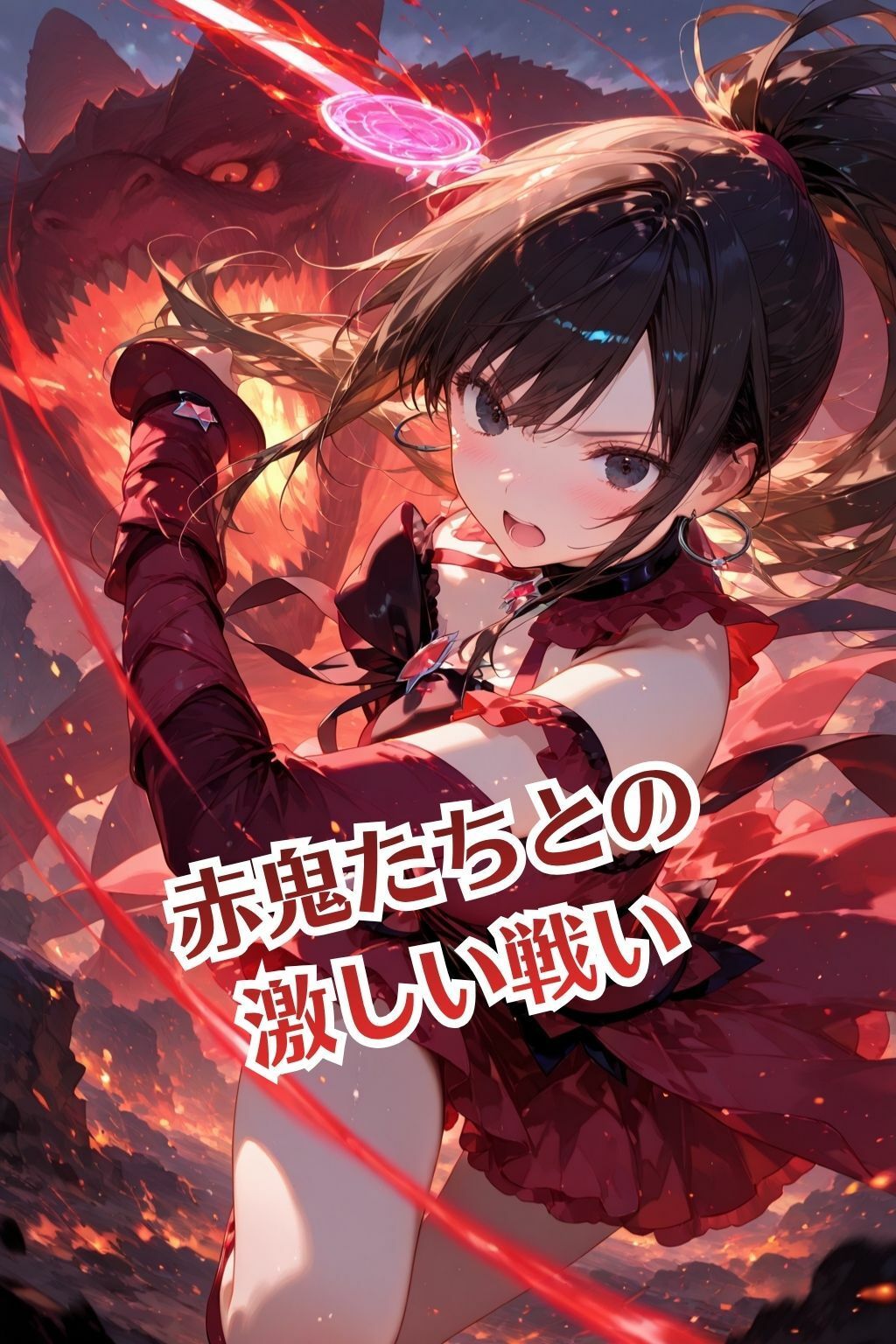 魔法戦士あかり vol.1 鬼の子を孕む少女【前編】 サンプル画像3