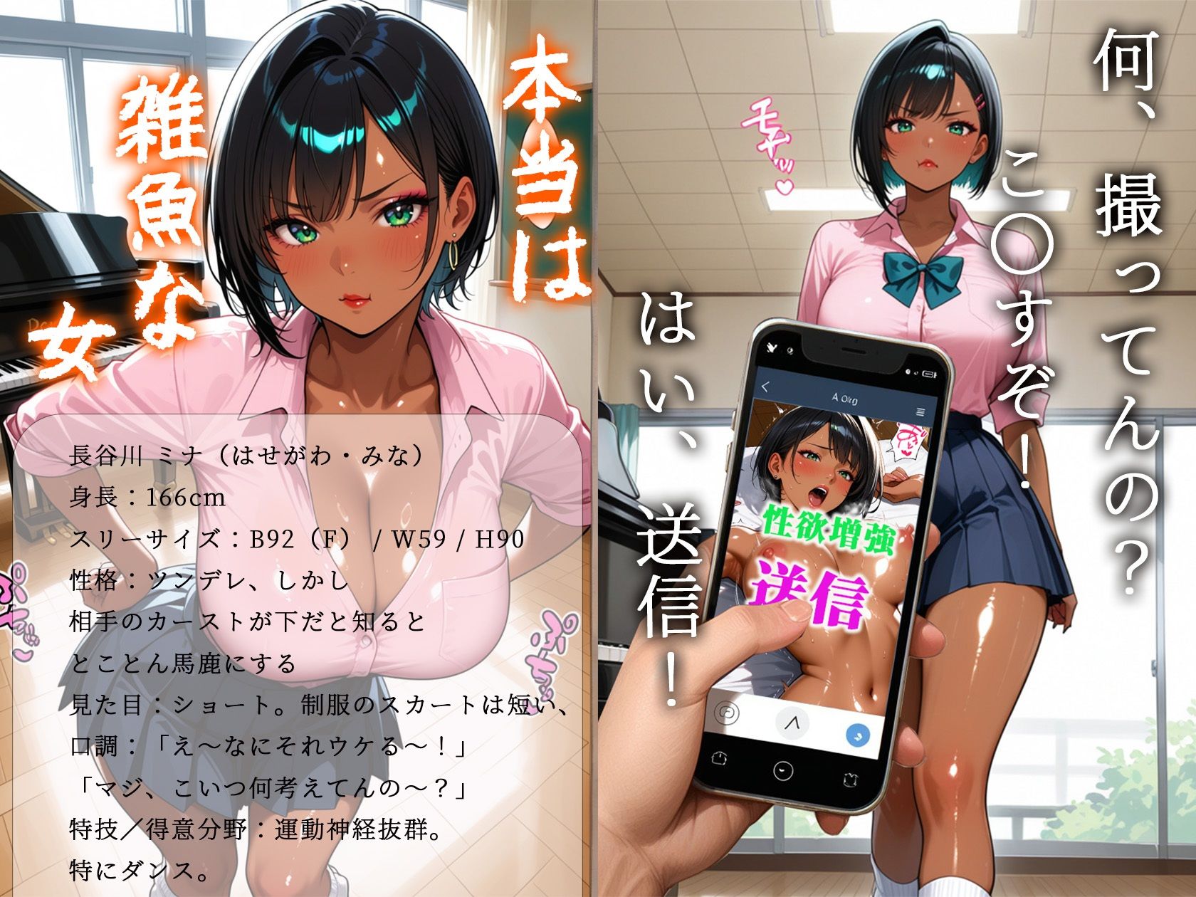 黒ギャルだけに効く性欲増量アプリでムカつく奴らを分からせまくった サンプル画像8