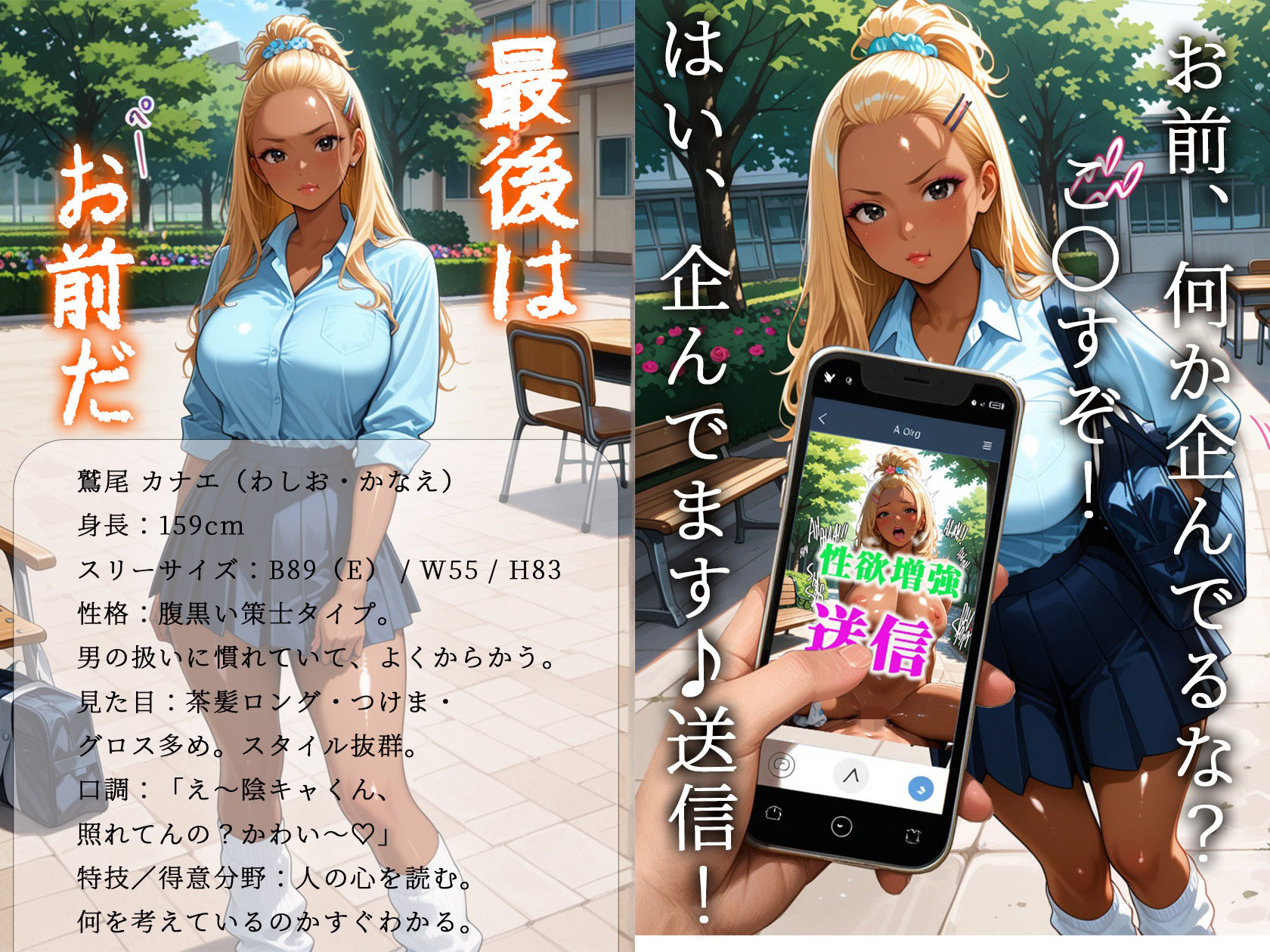 黒ギャルだけに効く性欲増量アプリでムカつく奴らを分からせまくった サンプル画像9