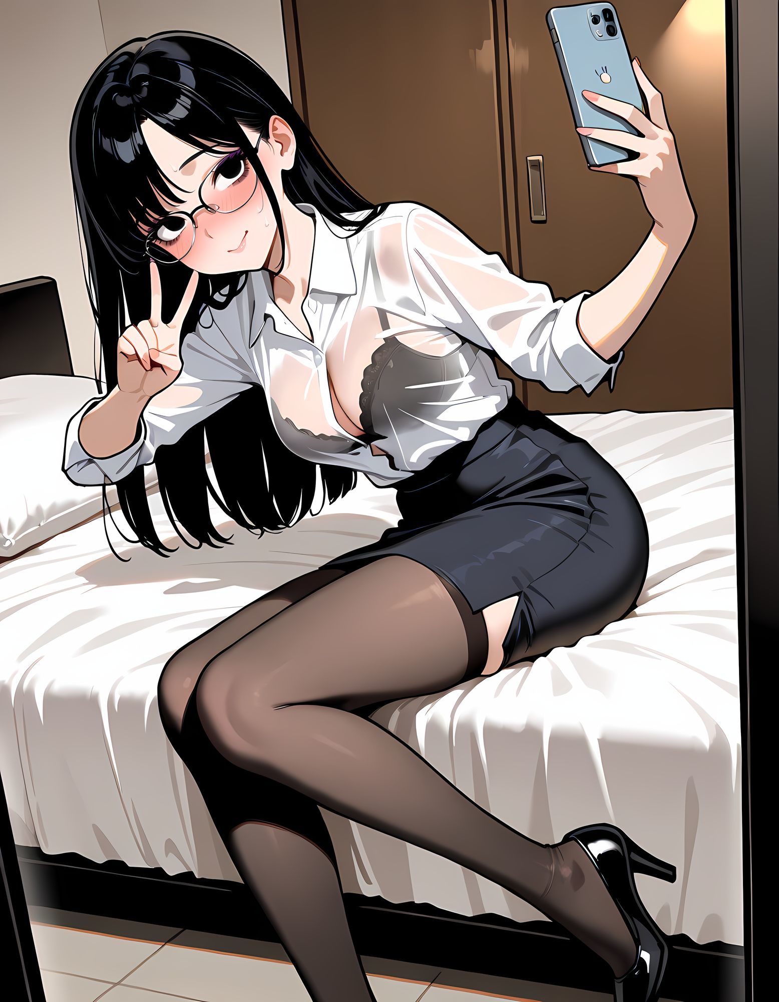 黒ストOLの禁断妄想 〜視線を感じて疼きだす股間〜 サンプル画像10