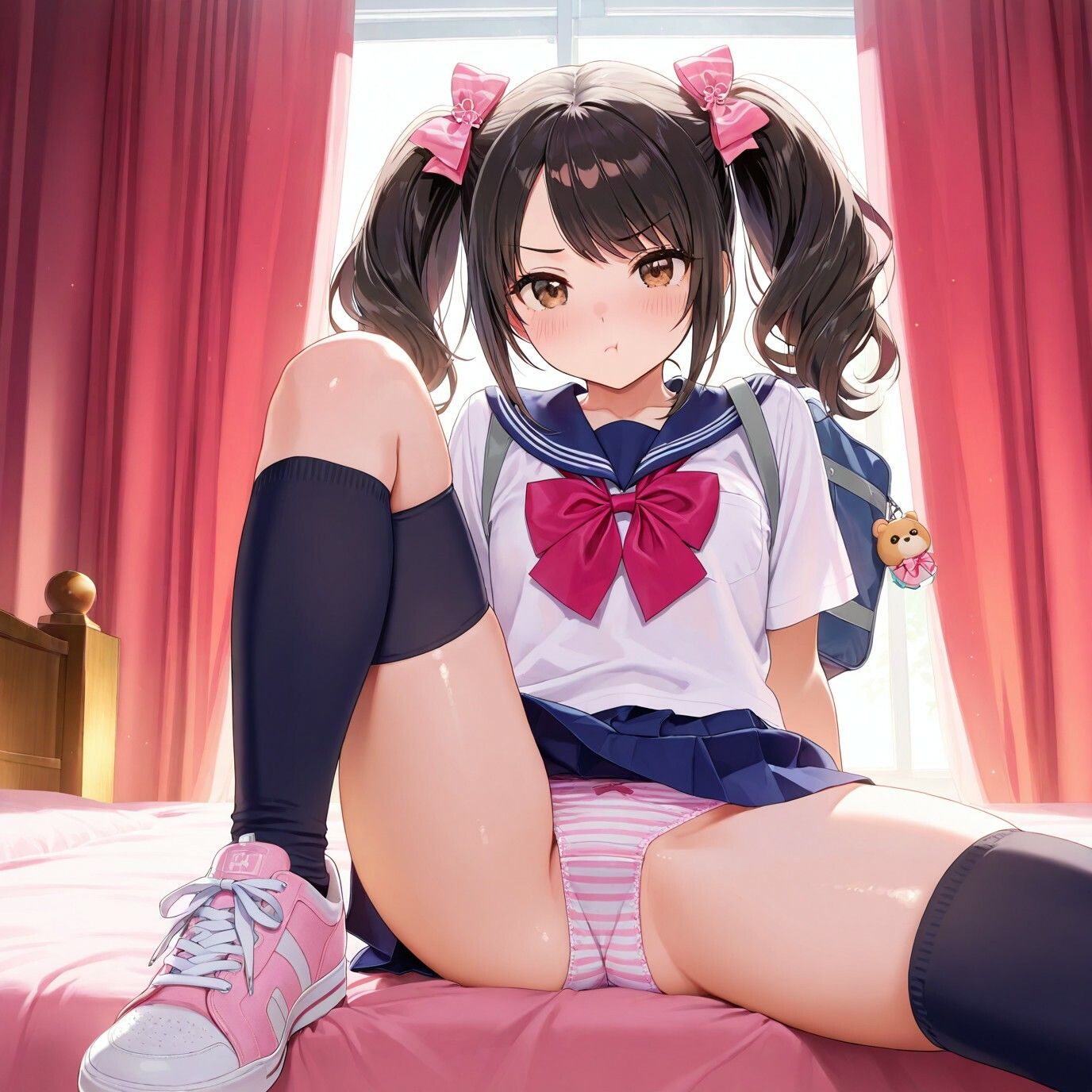 黒ハイソックスJKのM字パンチラVol.3 サンプル画像9