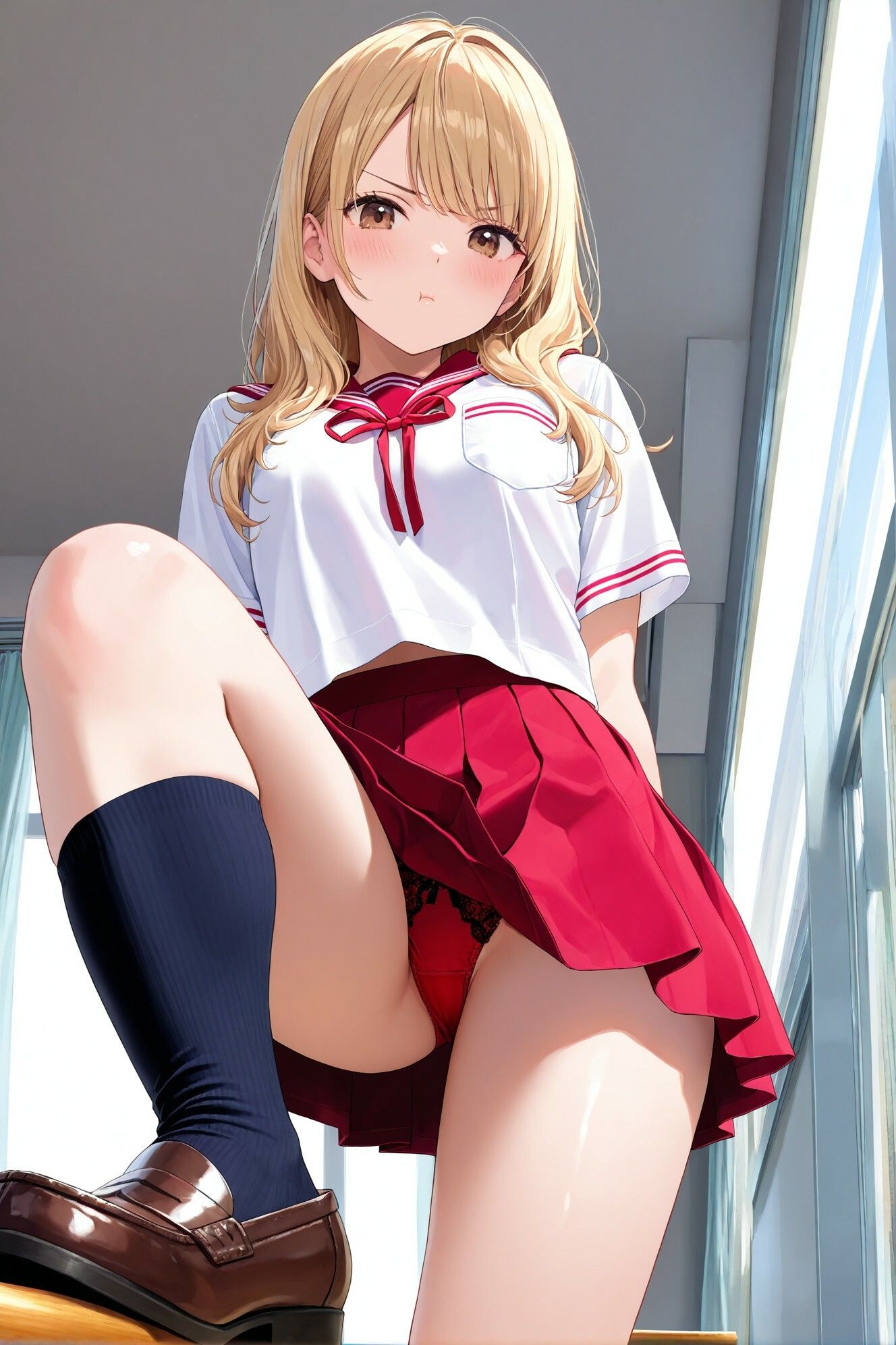 黒ハイソックスJKの踏みつけパンチラ  Vol.2 サンプル画像2