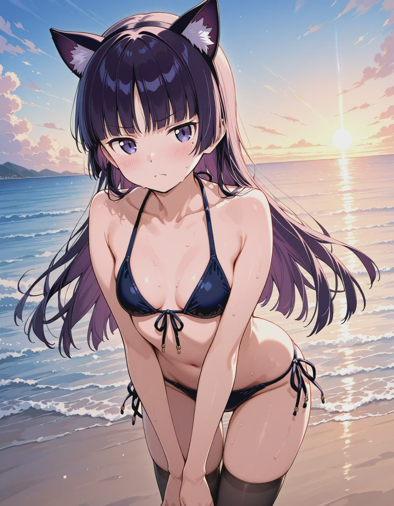 黒猫と、いっぱいエッチなじかん サンプル画像1