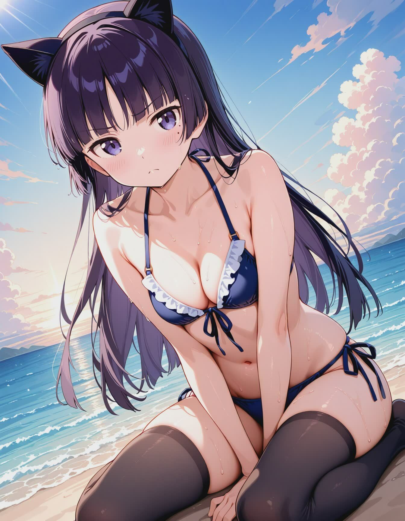 黒猫と、いっぱいエッチなじかん サンプル画像2