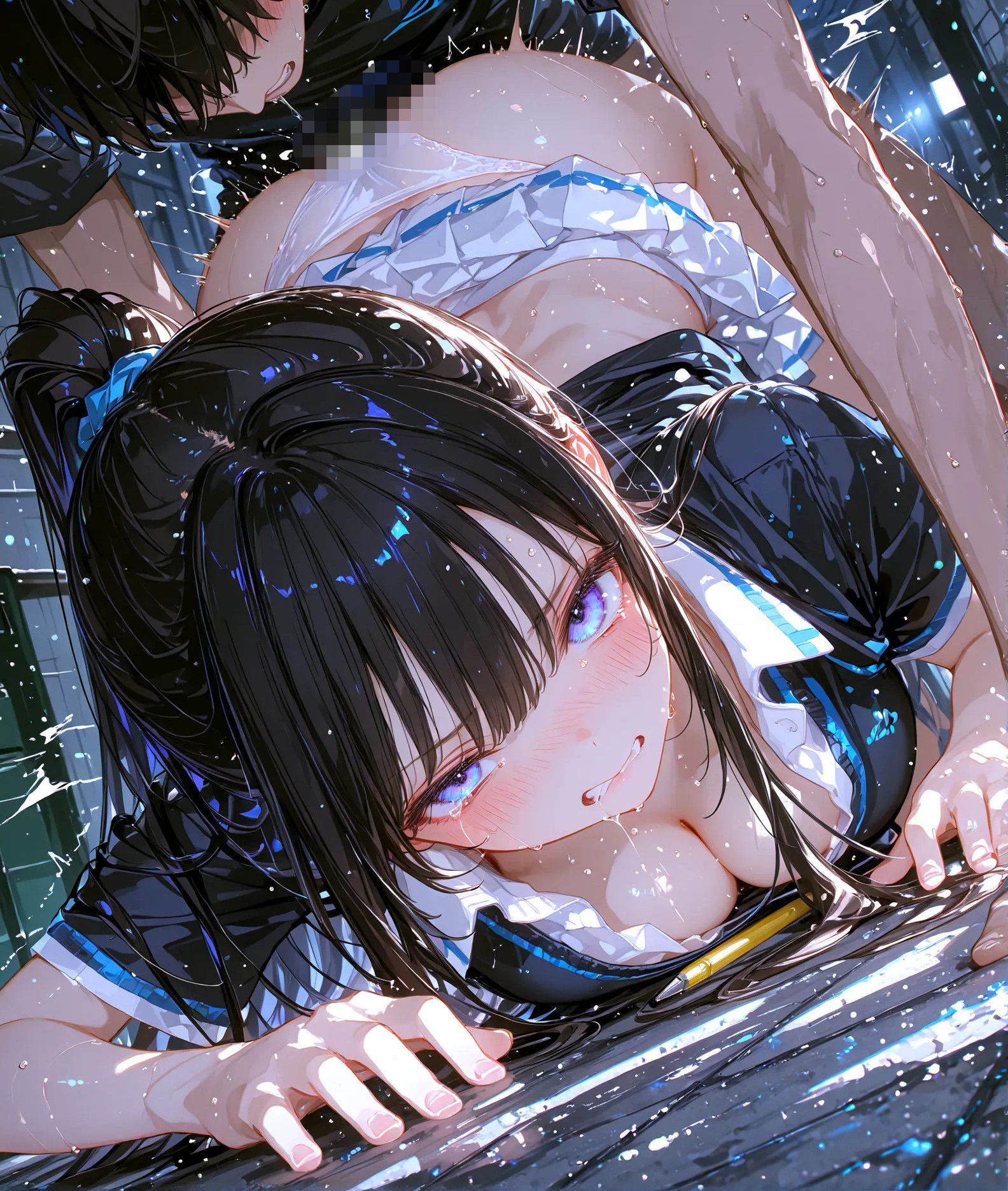 黒髪ポニテとSEX  テニスウェア サンプル画像1