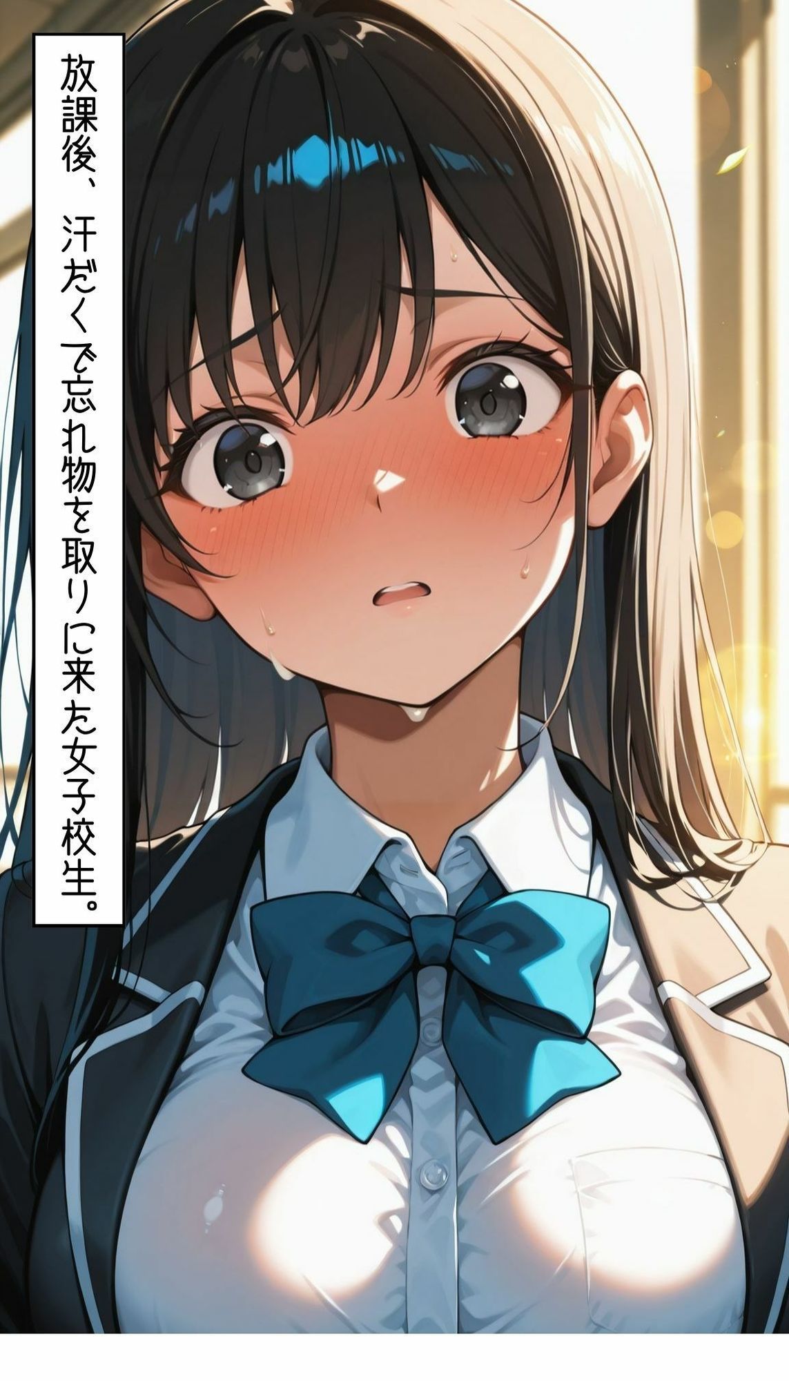 黒髪清楚巨乳が中出しご奉仕〜デカチンにいいなり調教〜 サンプル画像1