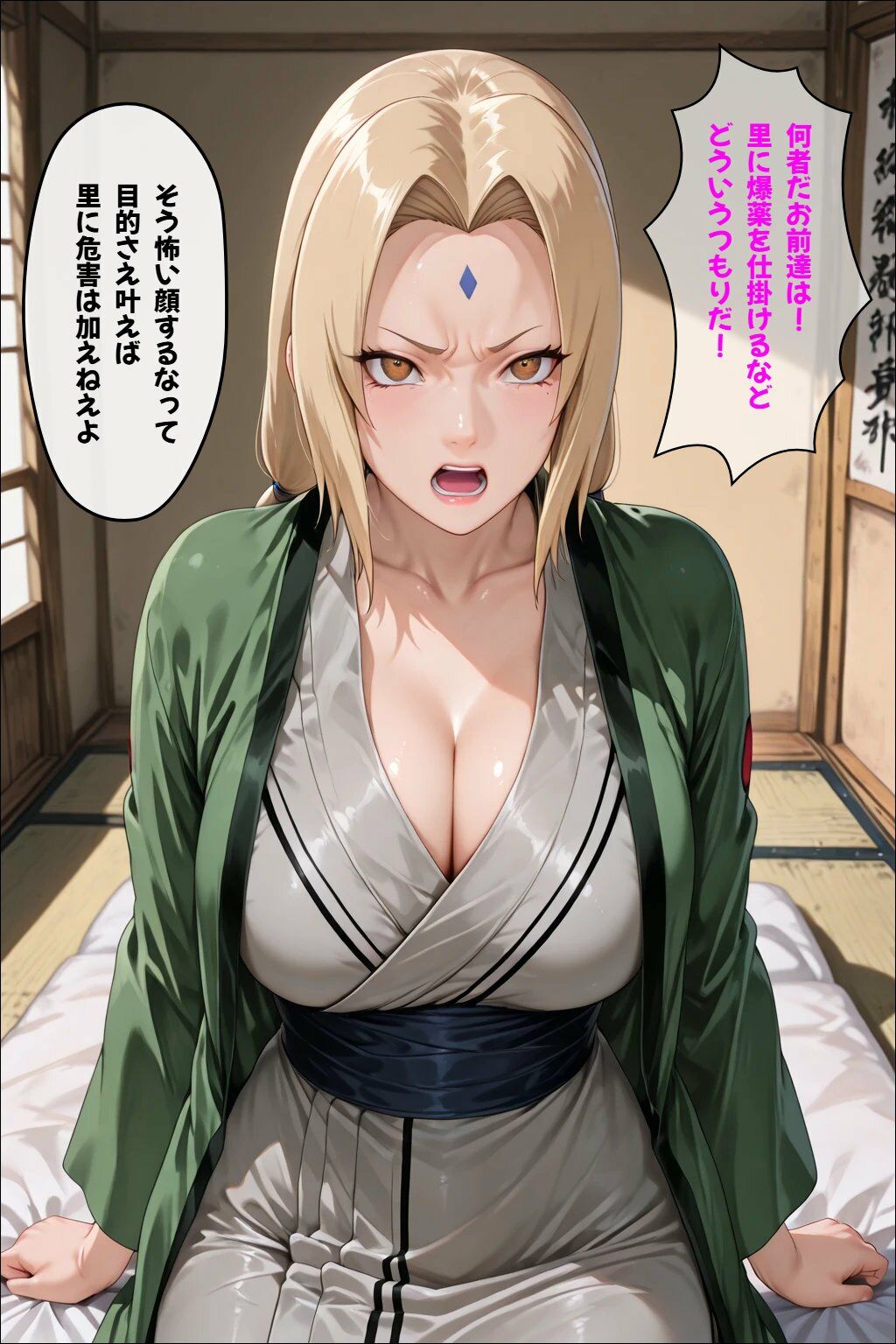 （セリフ付き）木の葉堕とし〜里の為に体を差し出す綱手〜 サンプル画像1