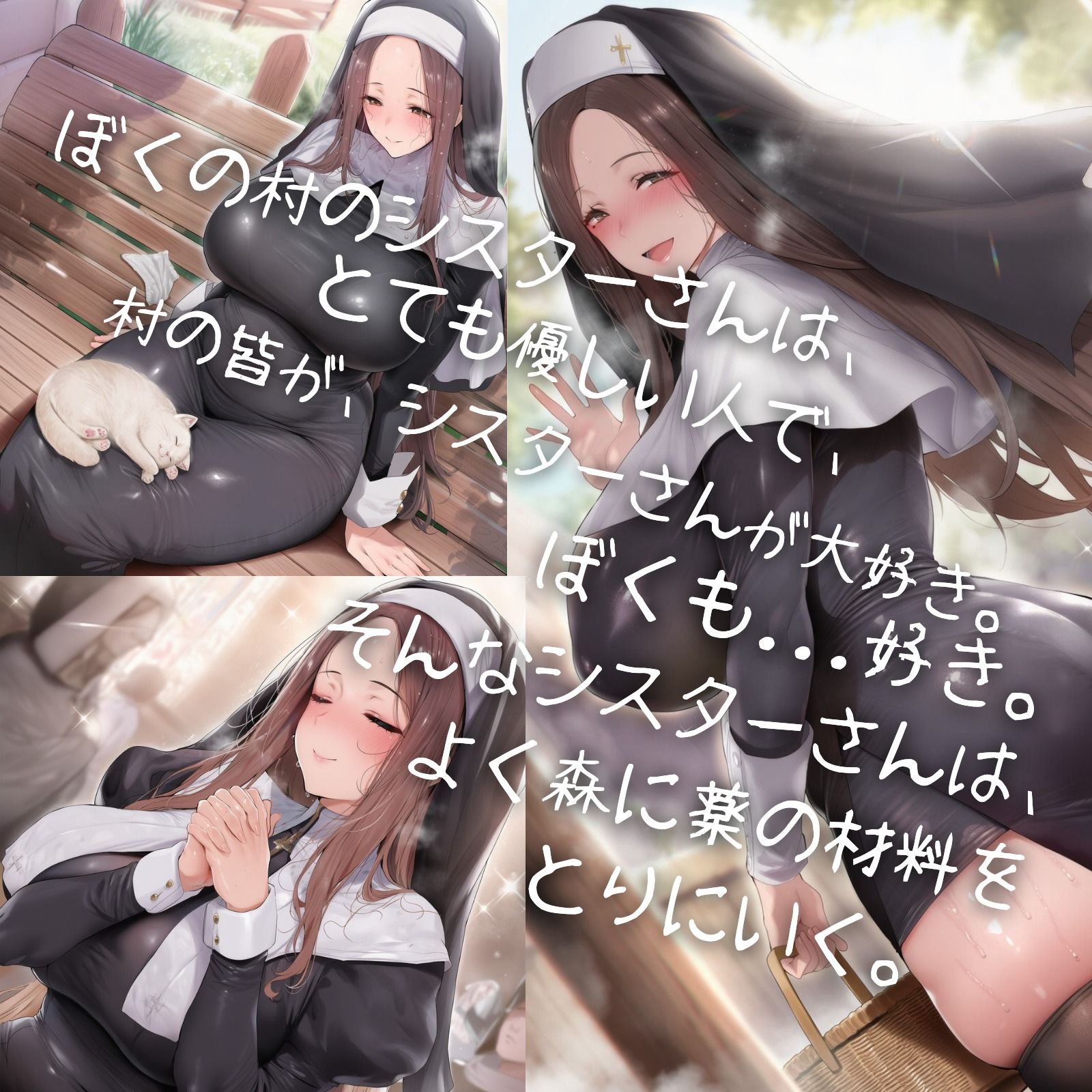 （憧れのお姉さん異種姦BSS CG458枚）ぼくの好きな村のシスターさんはよく森に行って… サンプル画像1