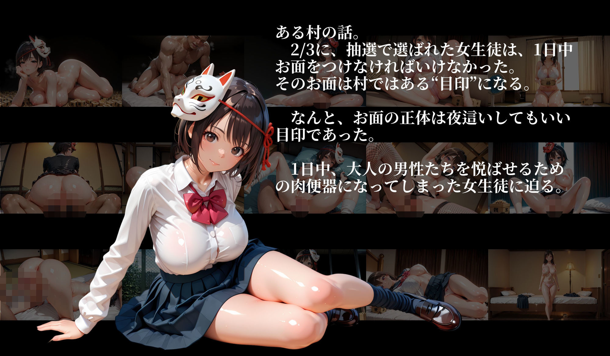 ［4K横長の高画質］肉便女の節分生徒 サンプル画像2